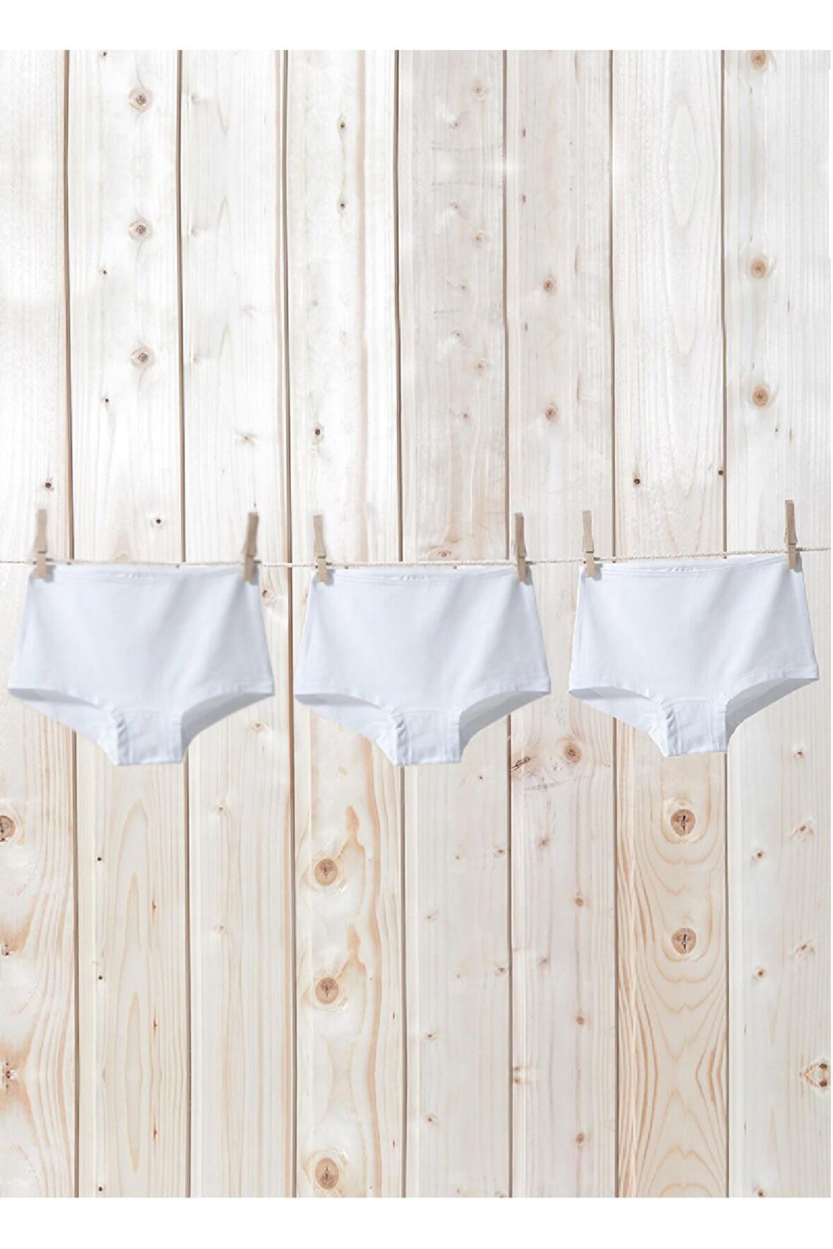 Blackspade 1295 Kız Çocuk 3'lü Paket %95 Pamuklu Yarım Boxer