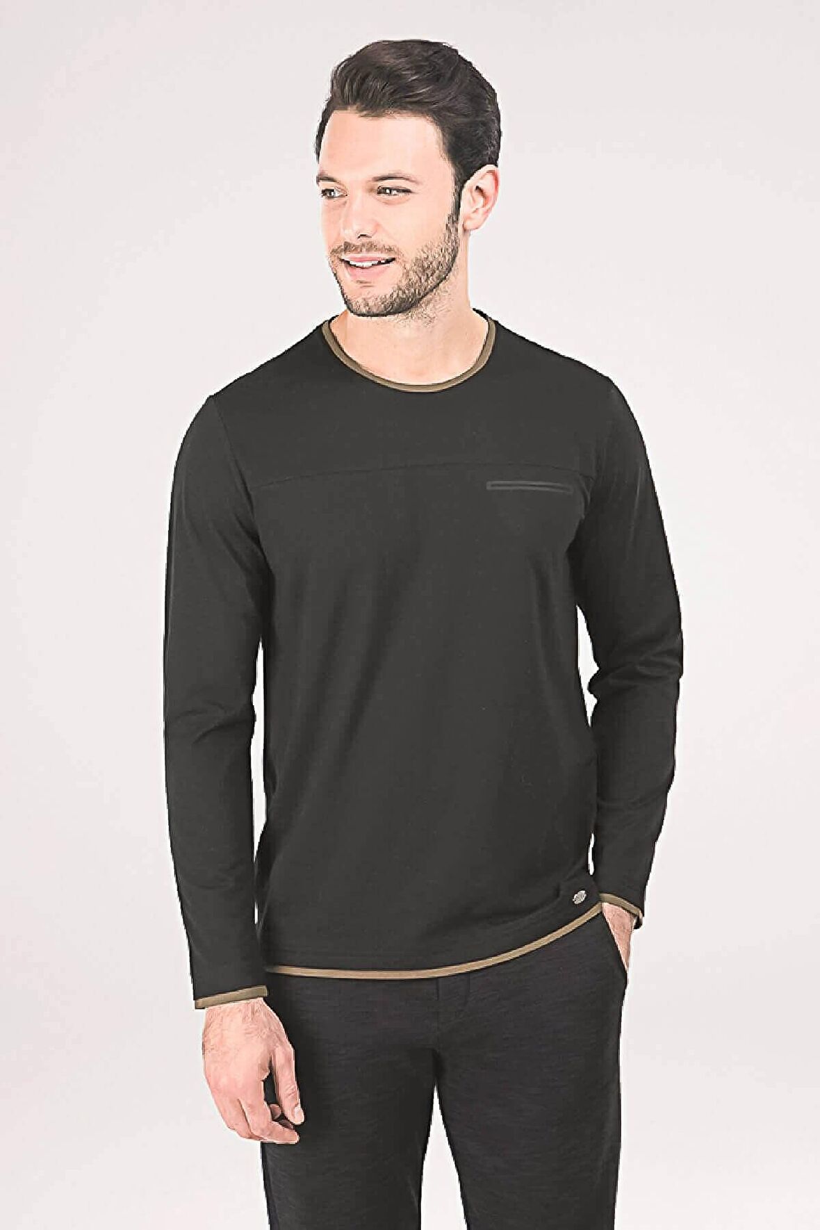 Blackspade 30033 Erkek Modal Kışlık Uzun Kol Sweatshirt - Yeşil