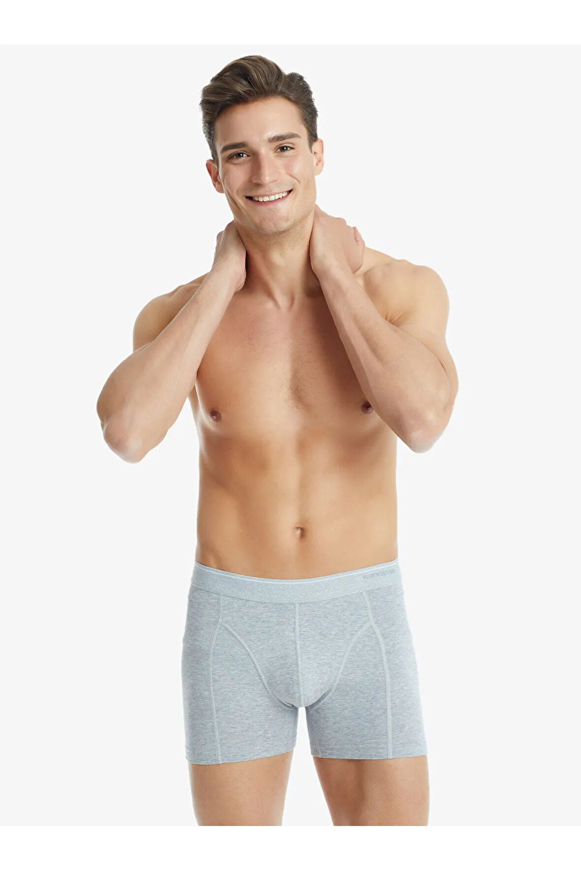 Blackspade Erkek Pamuk Elastan Boxer Tender Cotton 9233 - Gri Melanj