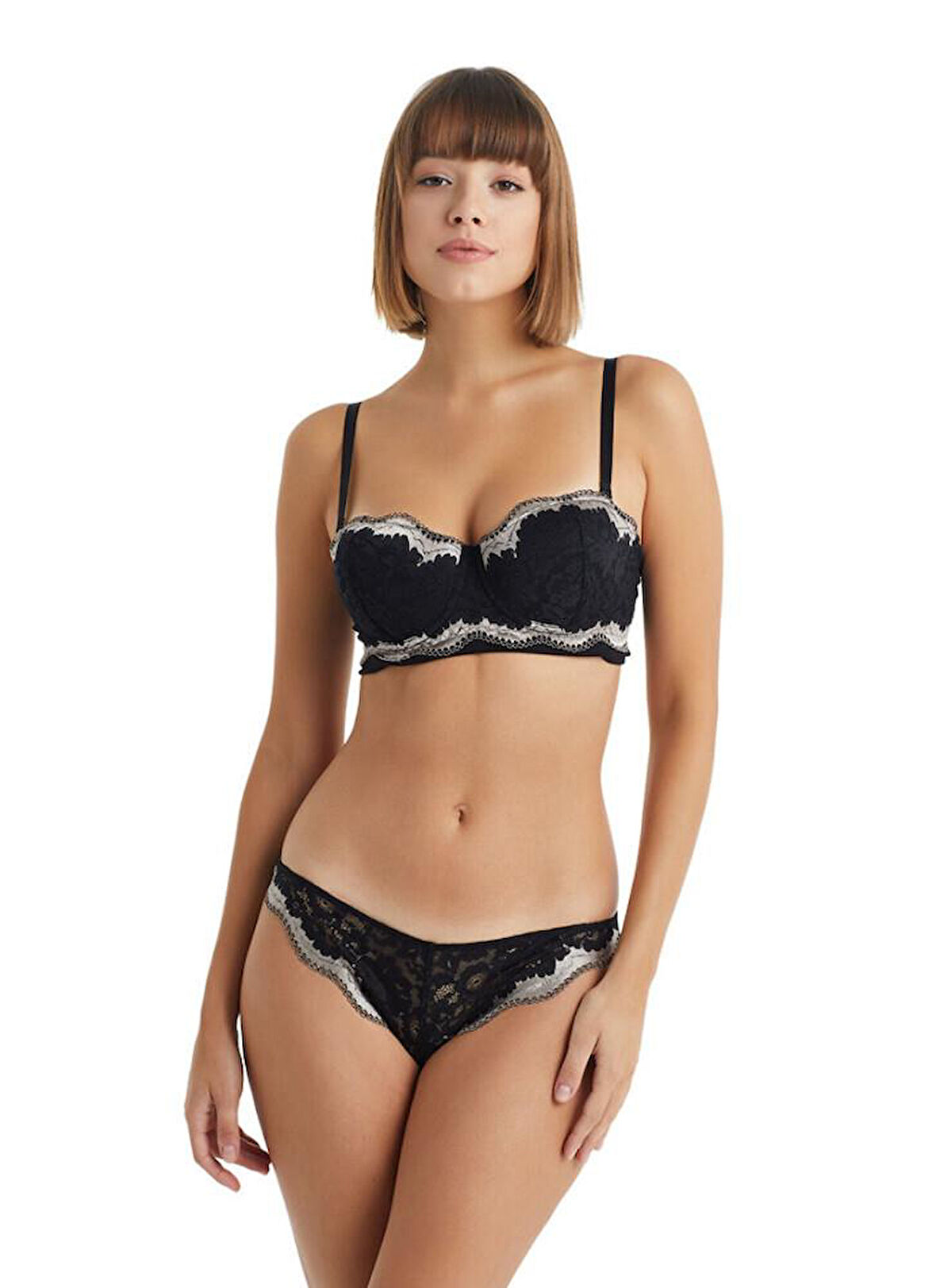 Blackspade Kadın Siyah Straplez Dantelli Sütyen 51007