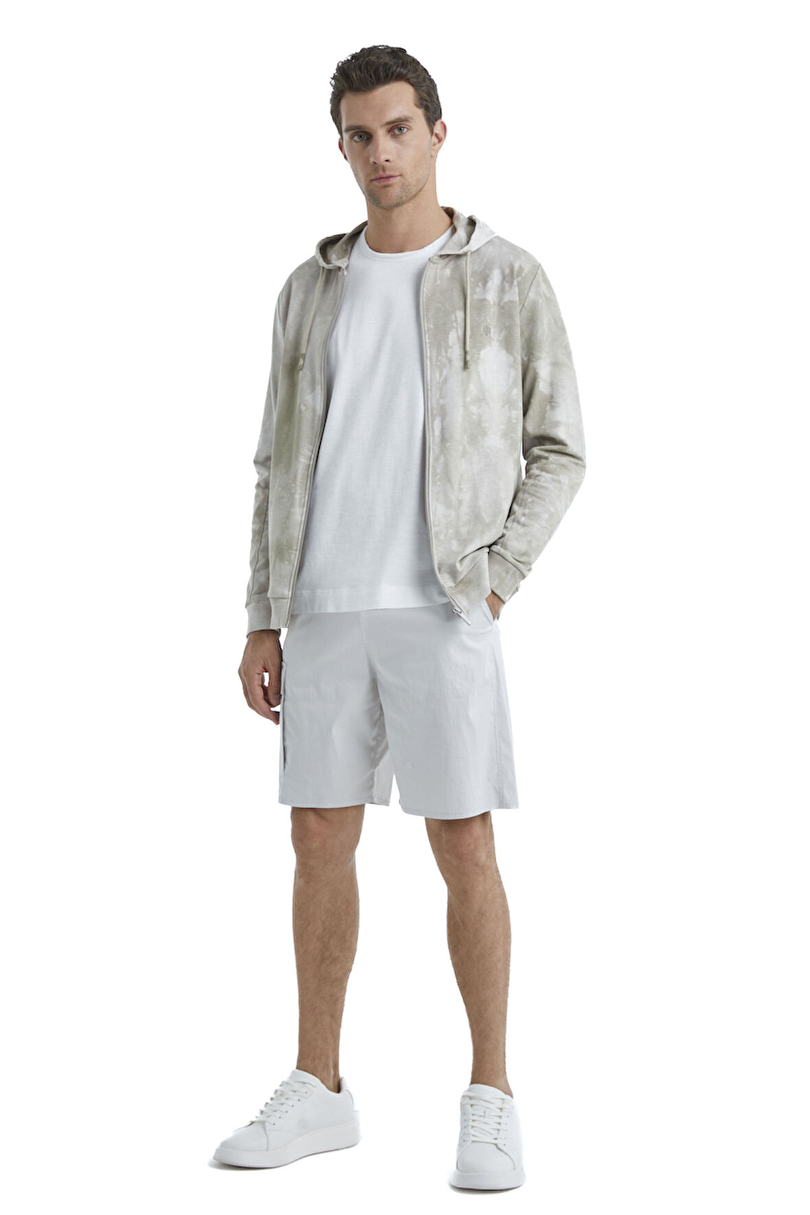 Blackspade Erkek Yeşil Fermuarlı Kapüşonlu Sweatshirt 40504 