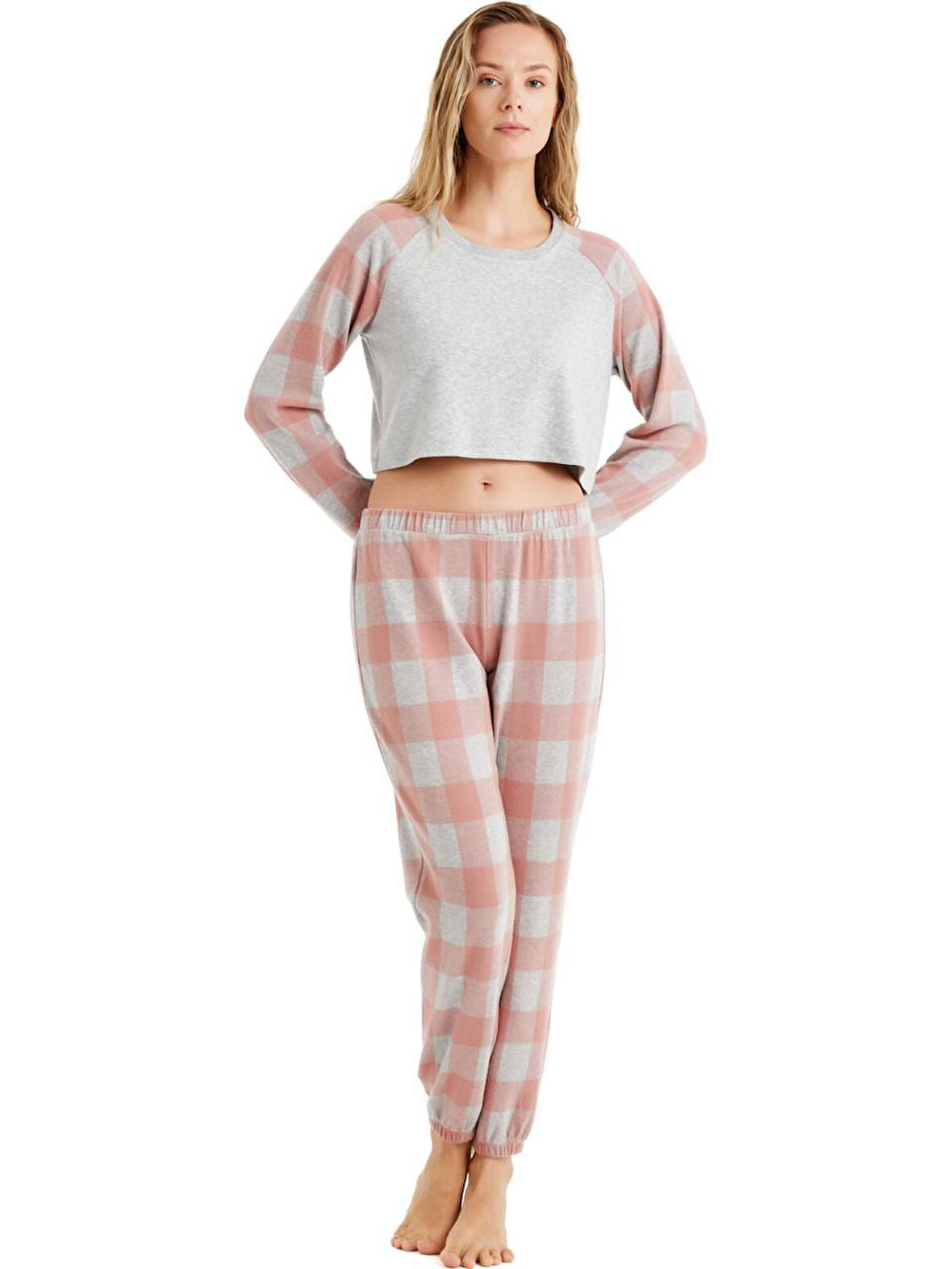 Blackspade Kadın Pijama Takımı 60492 - Gri Melanj GRİ