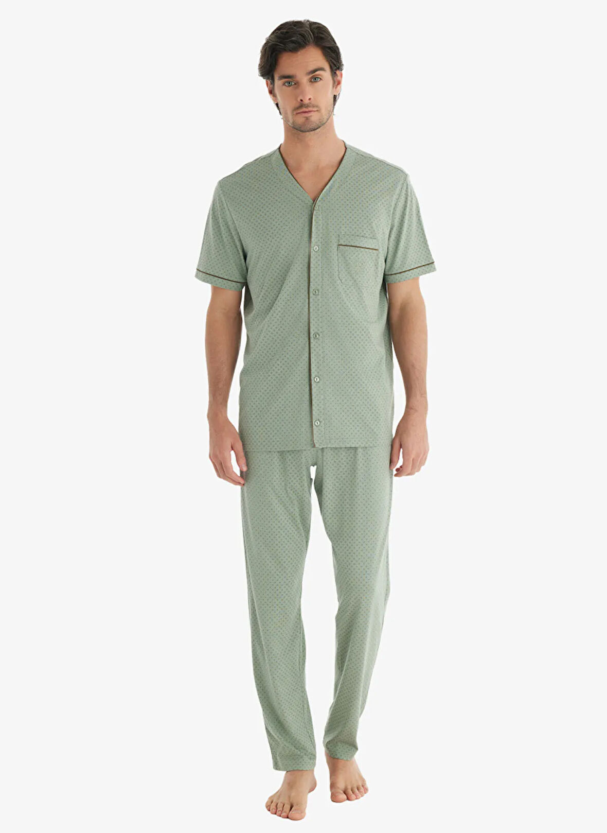 Blackspade Yeşil - Çok Renkli Erkek Pijama Takımı 40704