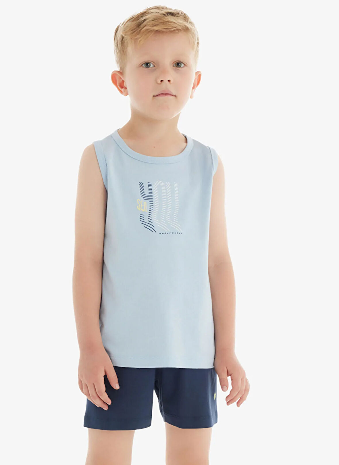 Blackspade Düz Mavi Erkek Çocuk T-Shirt 40751