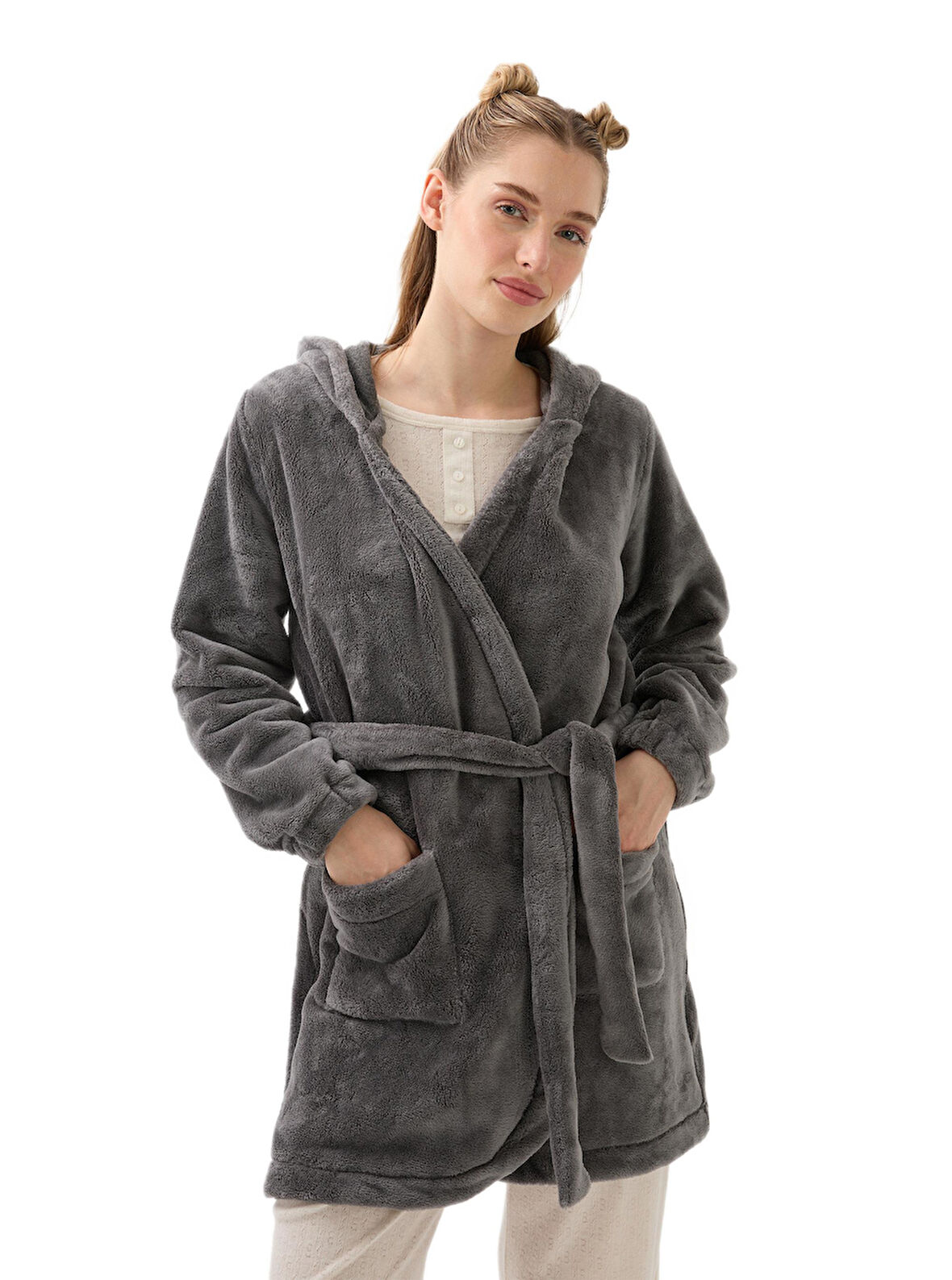 Blackspade Kadın Antrasit Sabahlık 51933 