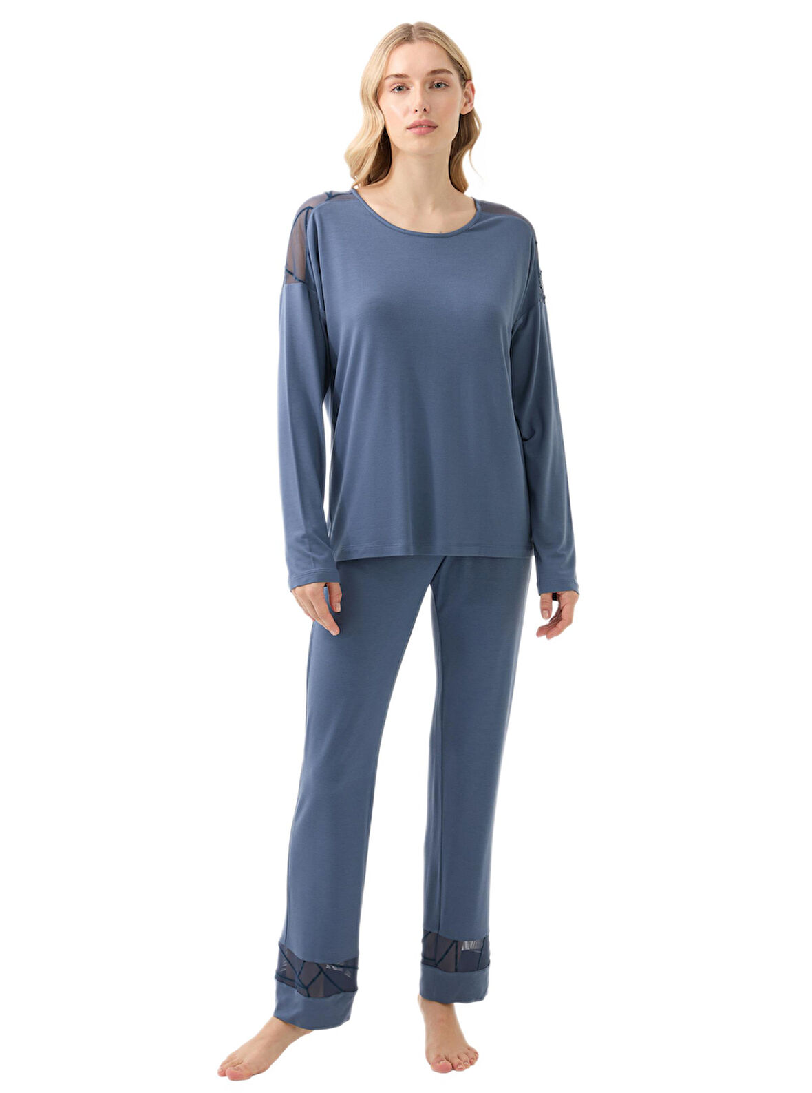 Blackspade Kadın Mavi Pijama Takımı 51931 