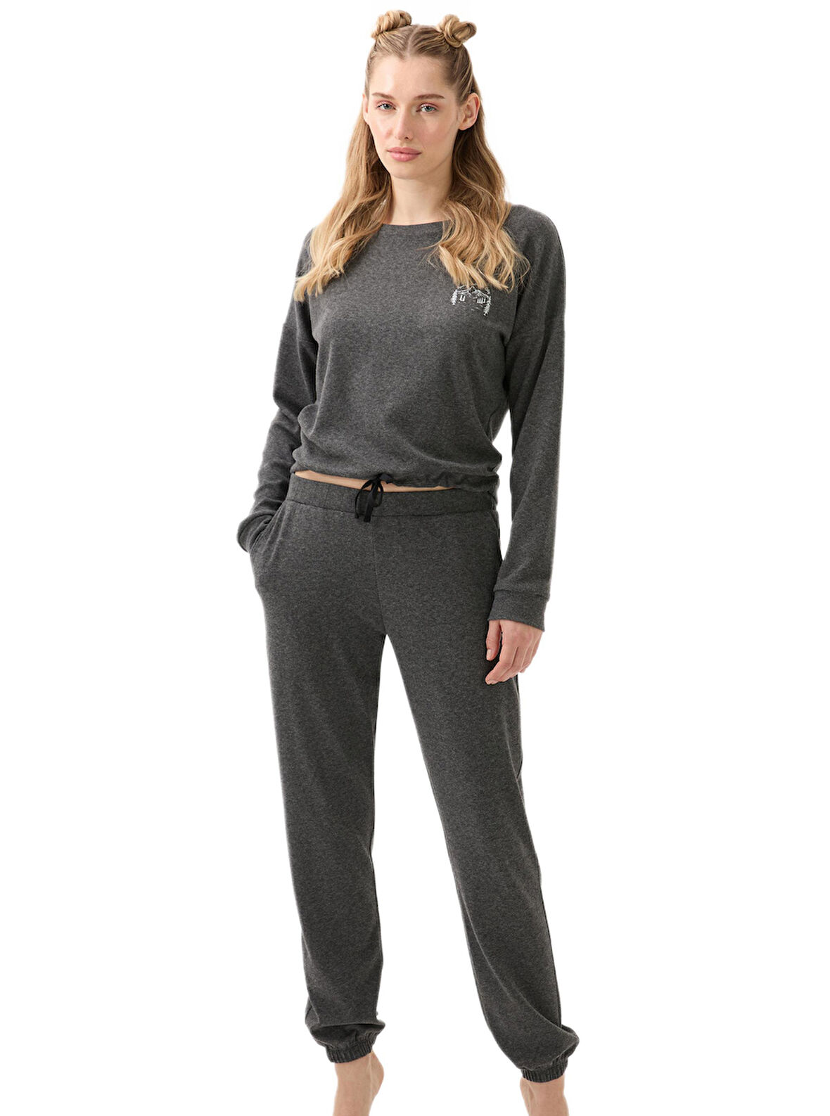 Blackspade Kadın Antrasit Pijama Takımı 51939 