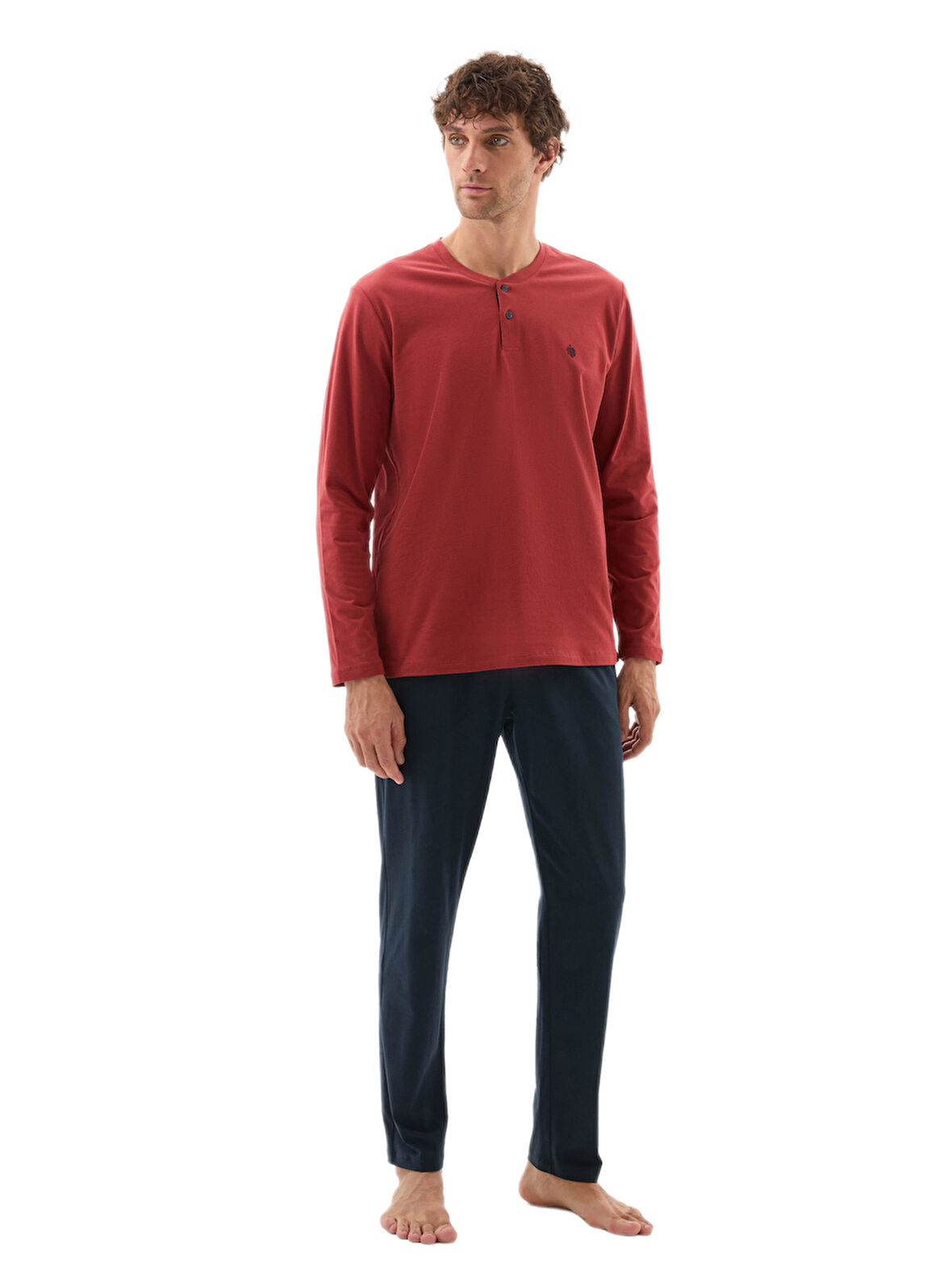 Blackspade Erkek Mürdüm Uzun Kol Pijama Takımı 40787 