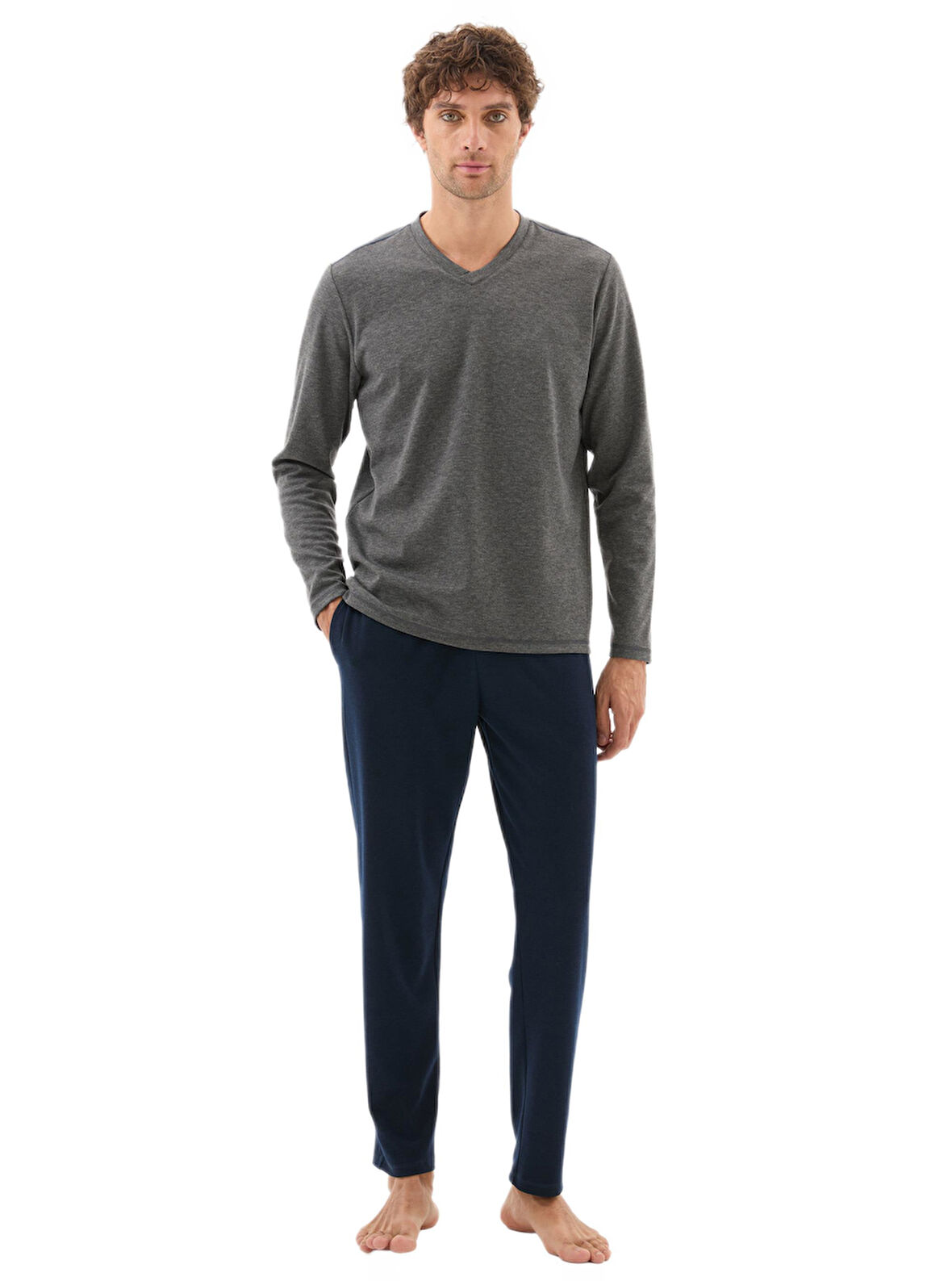 Blackspade Erkek Antrasit Uzun Kol Pijama Takımı 40800 