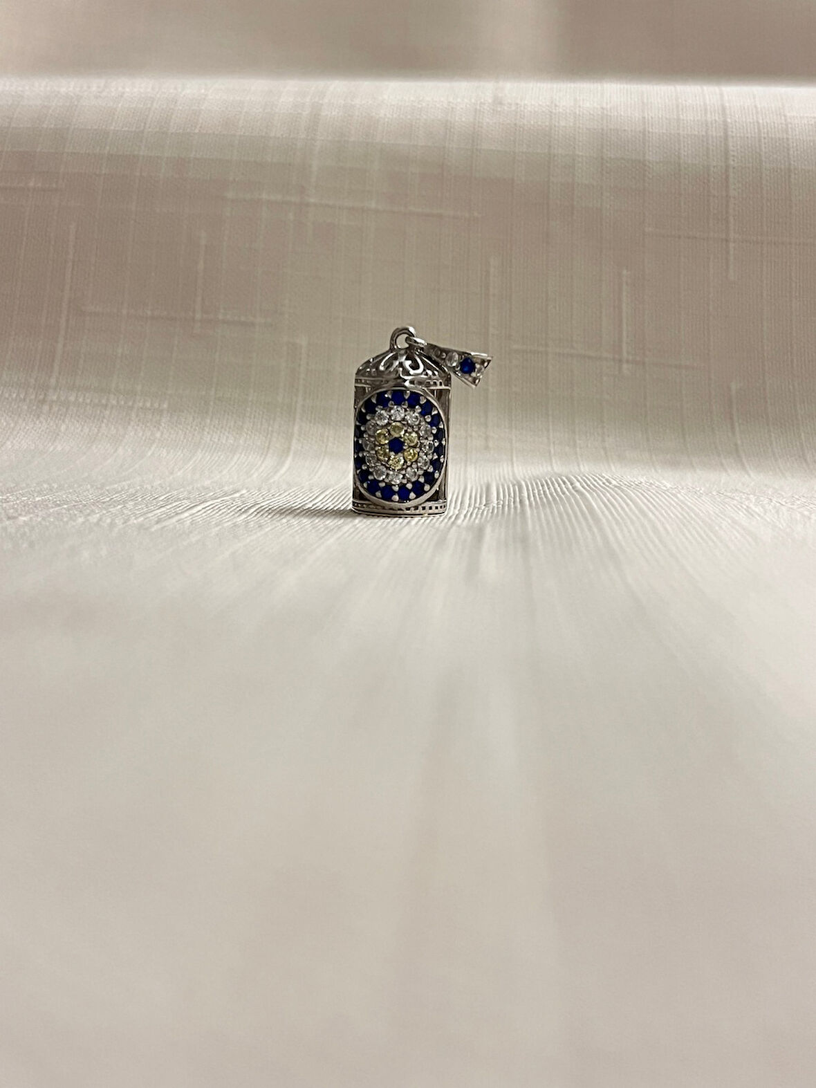 NAZAR DESEN CEVŞEN 925 AYAR GÜMÜŞ KADIN KOLYE UCU