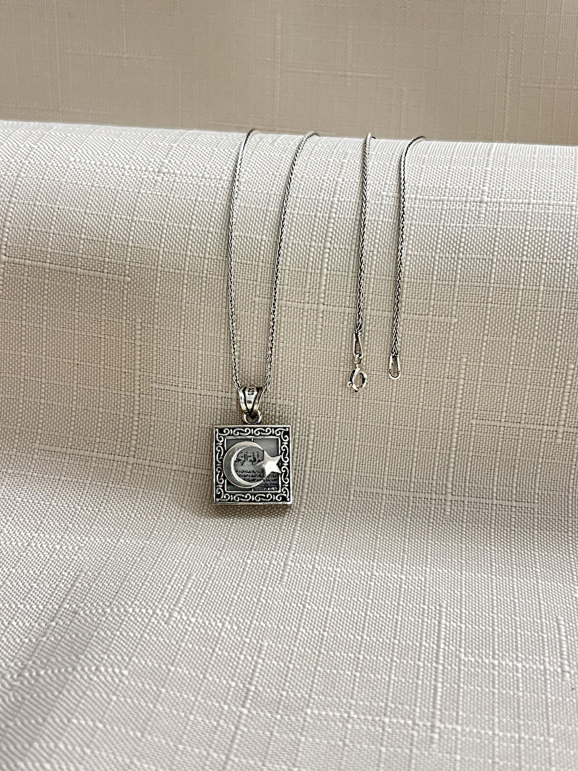 AY YILDIZ SPİGA ZİNCİR CEVŞEN 925 AYAR GÜMÜŞ ERKEK OLYE