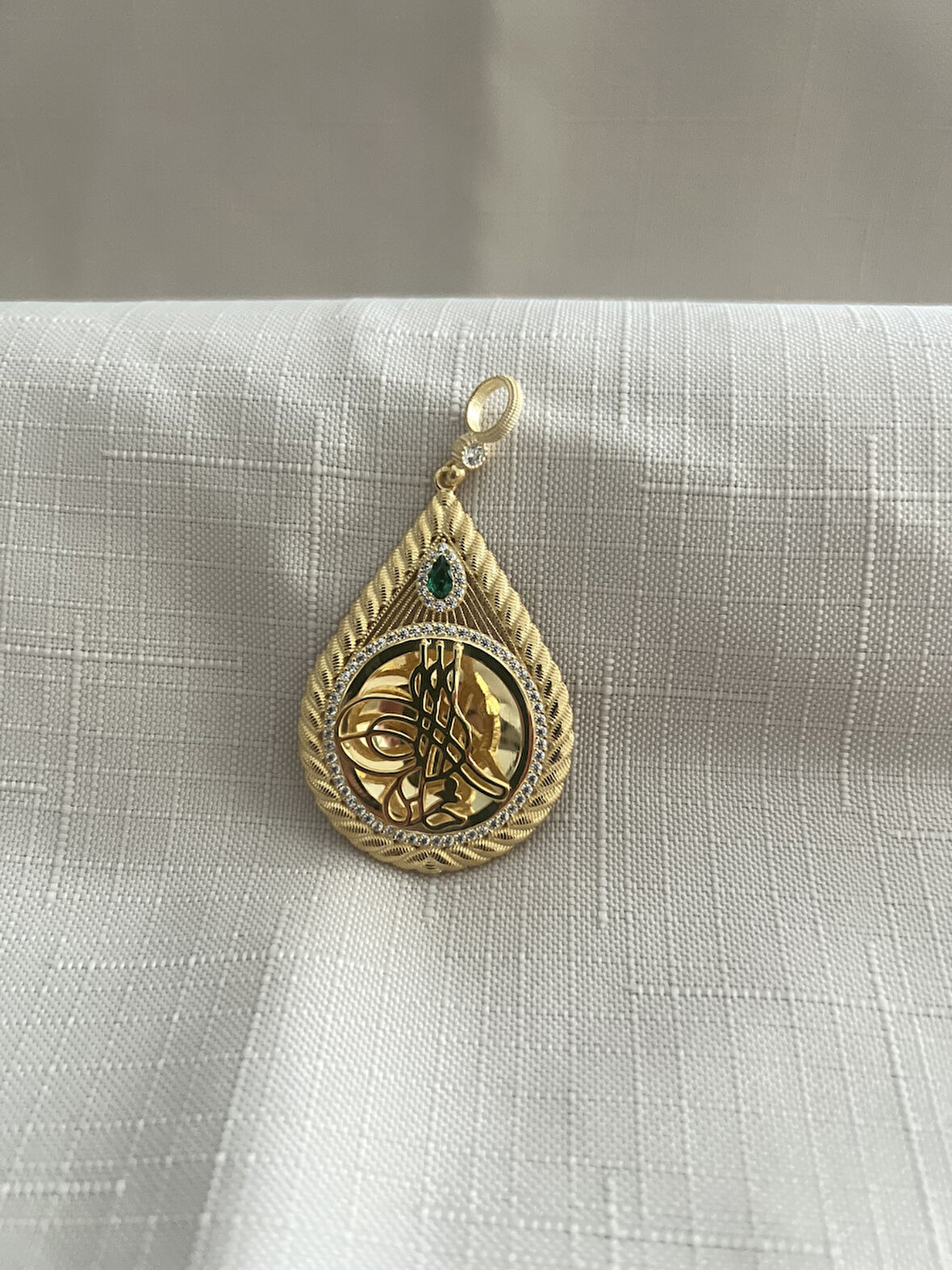 OSMANLI TUĞRASI DAMLA MODEL 925 AYAR GÜMÜŞ KOLYE UCU