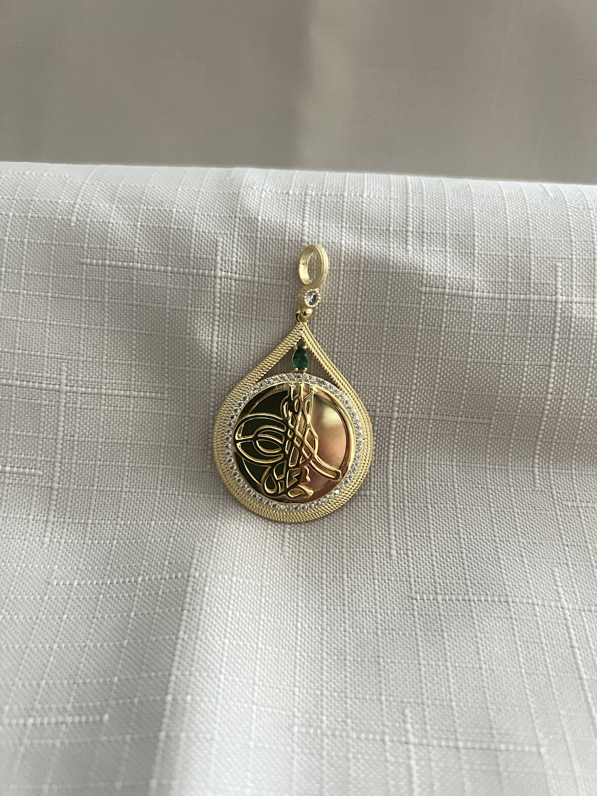 OSMANLI TUĞRASI DAMLA MODEL 925 AYAR GÜMÜŞ KADIN KOLYE UCU