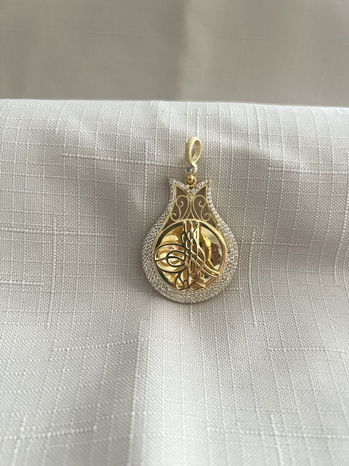 OSMANLI TUĞRASI DAMLA MODEL 925 AYAR GÜMÜŞ KOLYE UCU