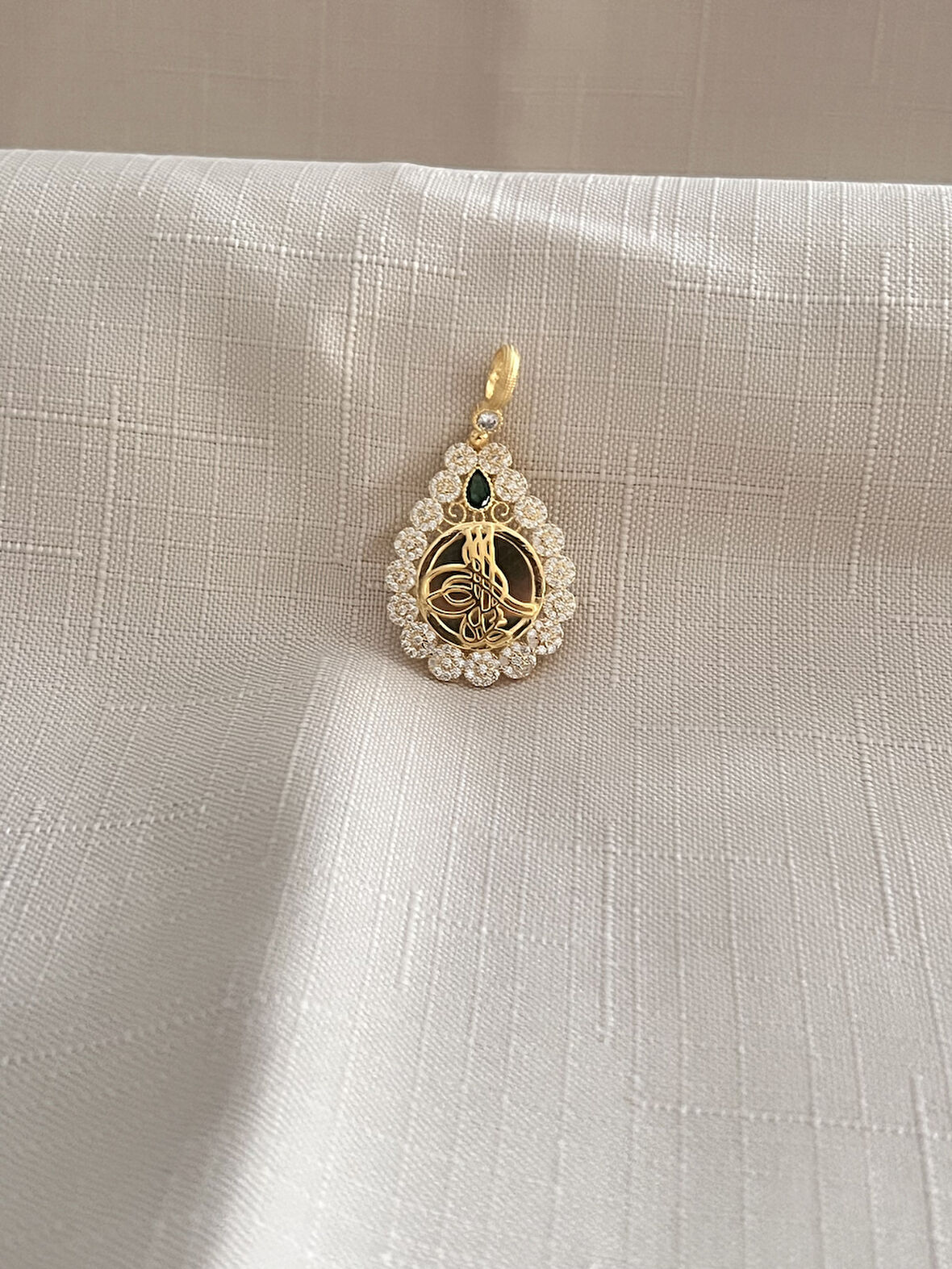 OSMANLI TUĞRASI DAMLA MODEL 925 AYAR GÜMÜŞ KOLYE UCU