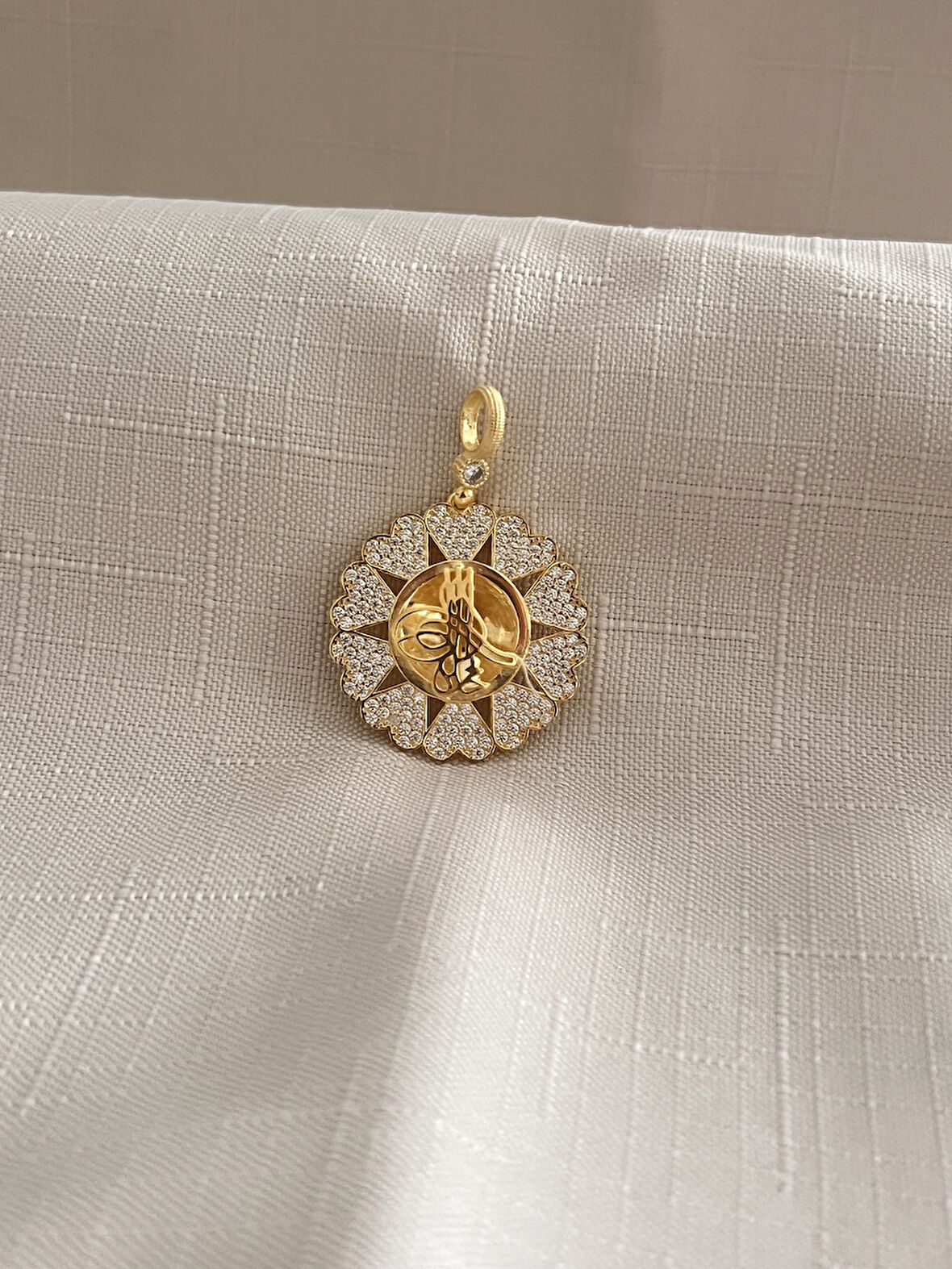 OSMANLI TUĞRASI KALP MODEL 925 AYAR GÜMÜŞ KADIN KOLYE UCU