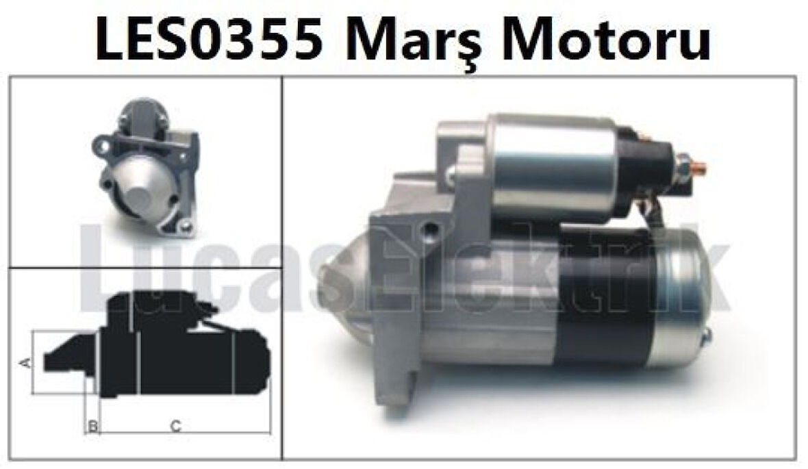 Renault Mars Motoru 12v 1,2kw 12 Dis Logan 1,5dci - Lucas Les0355