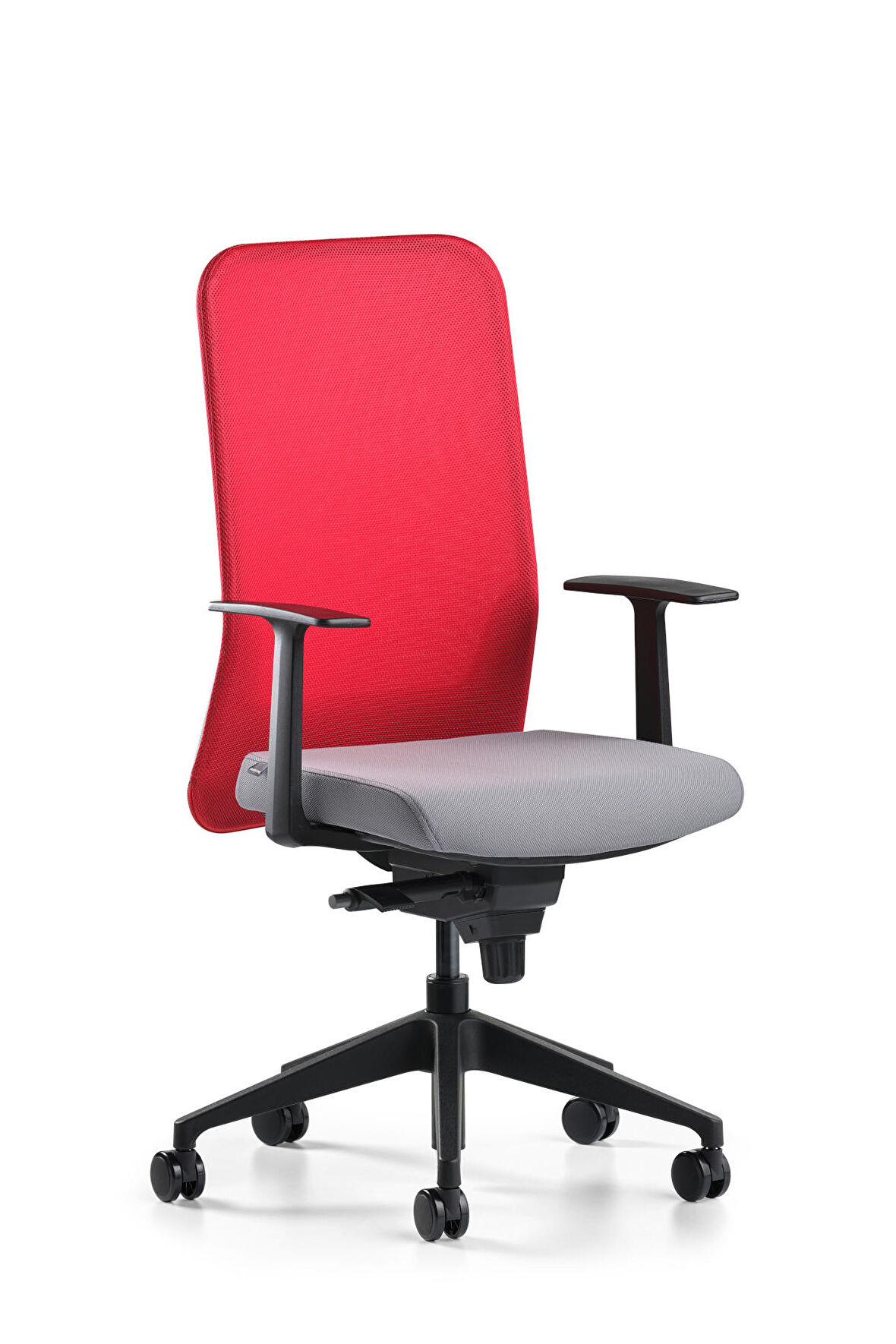 Bürotime Comfy Çalışma Koltuğu | Sabit Kol | Plastik Ayak | Kırmızı/Antrasit