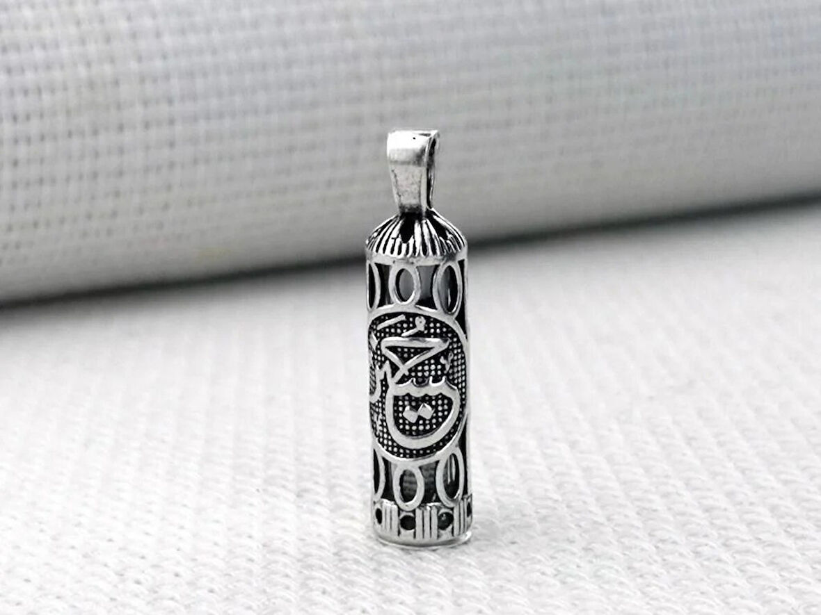 Hüseyin Yazılı Kebir Dualı Cevşen 925 Ayar Gümüş Erkek Kolye Ucu