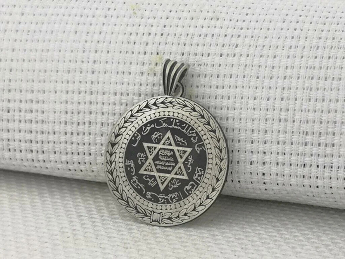 Hz Süleyman Mührü 925 Ayar Gümüş Erkek Kolye Ucu