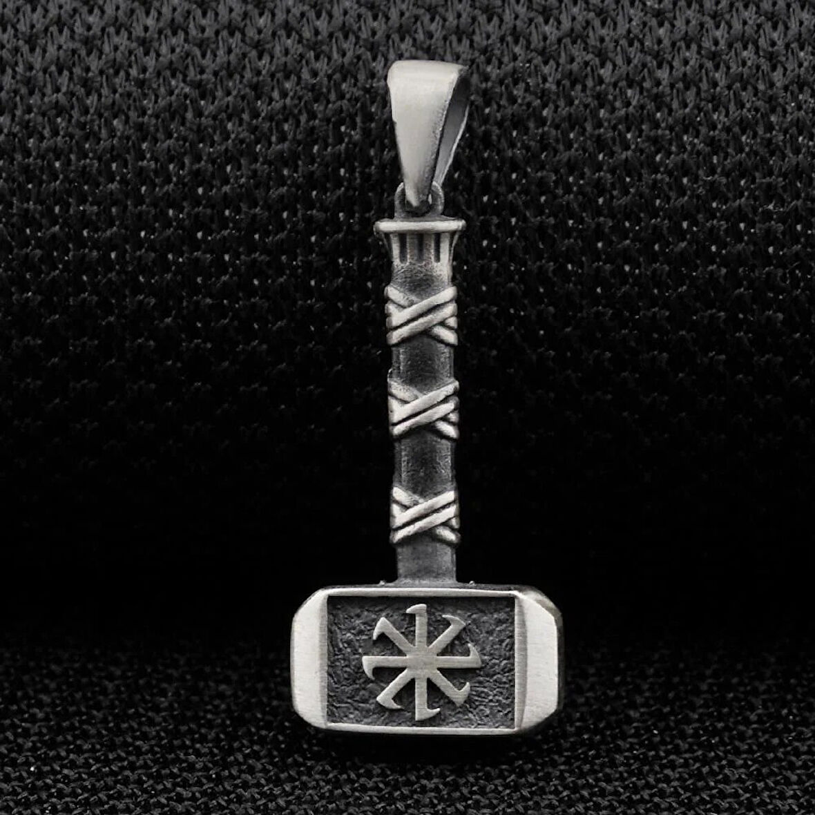 Kalın Balyoz  Çekiç 925 Ayar GümüşErkek Kolyesi Ucu