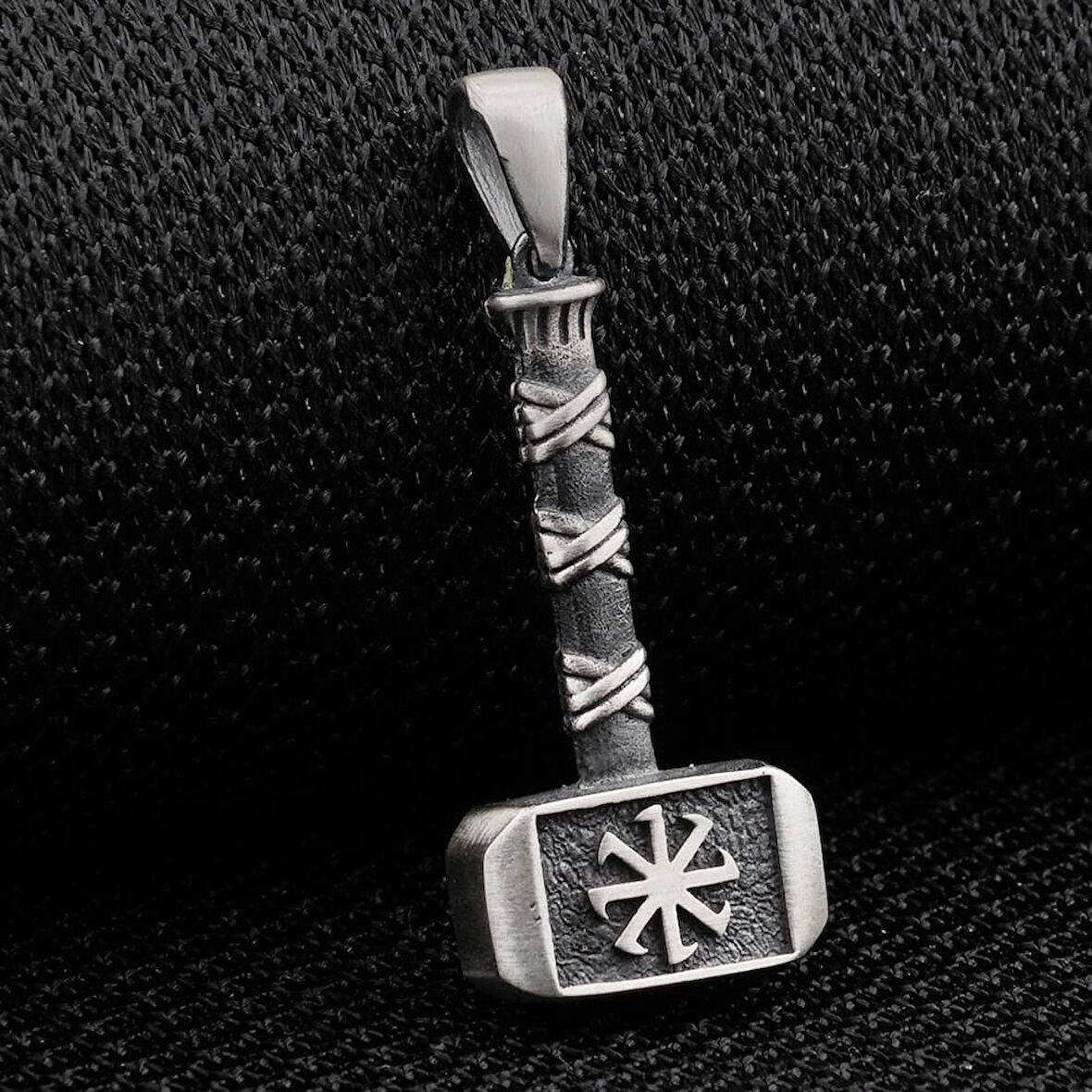 Kalın Balyoz  Çekiç 925 Ayar GümüşErkek Kolyesi Ucu