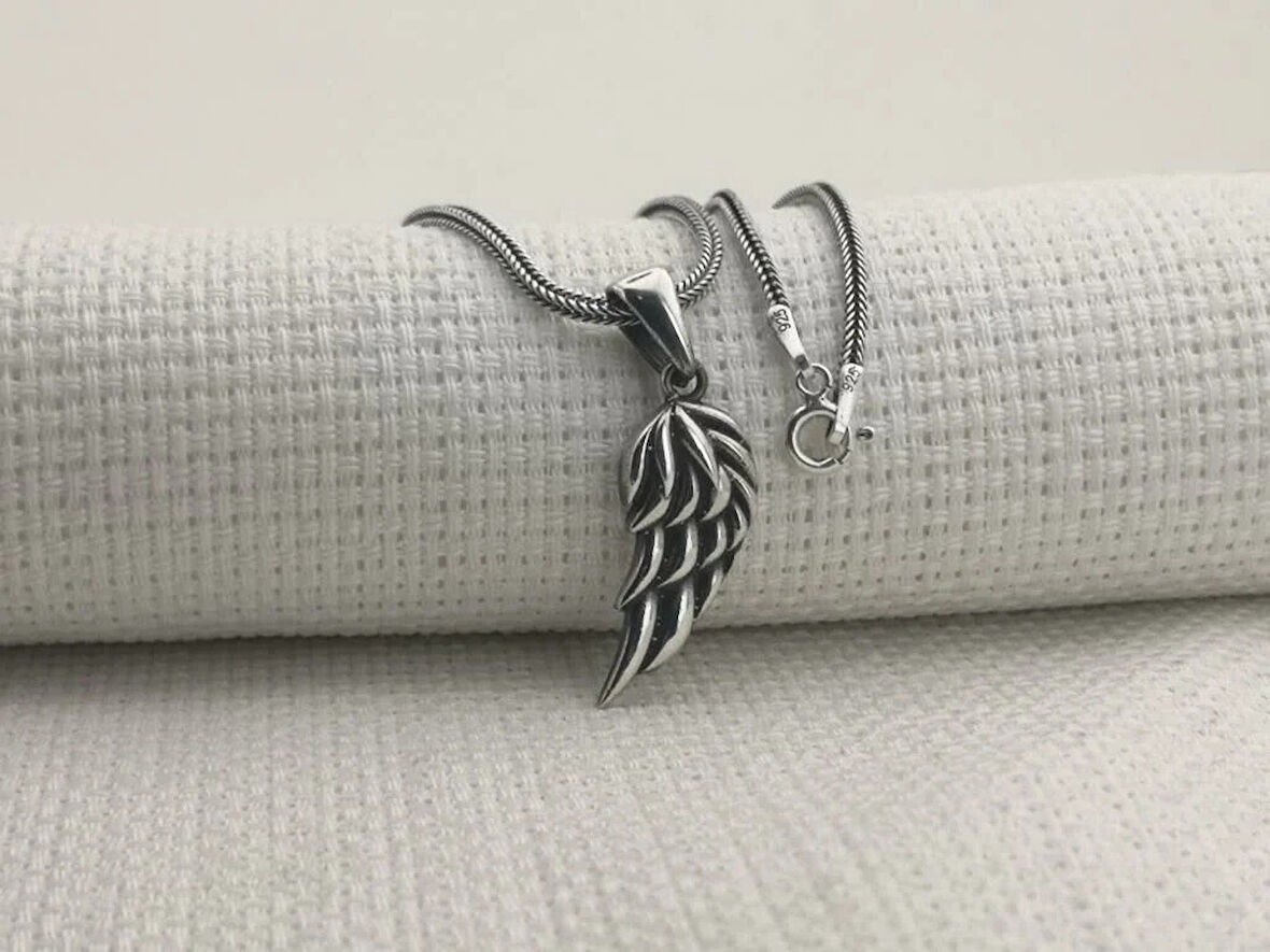 Kanat Tasarımlı 925 Ayar Gümüş Erkek Kolye