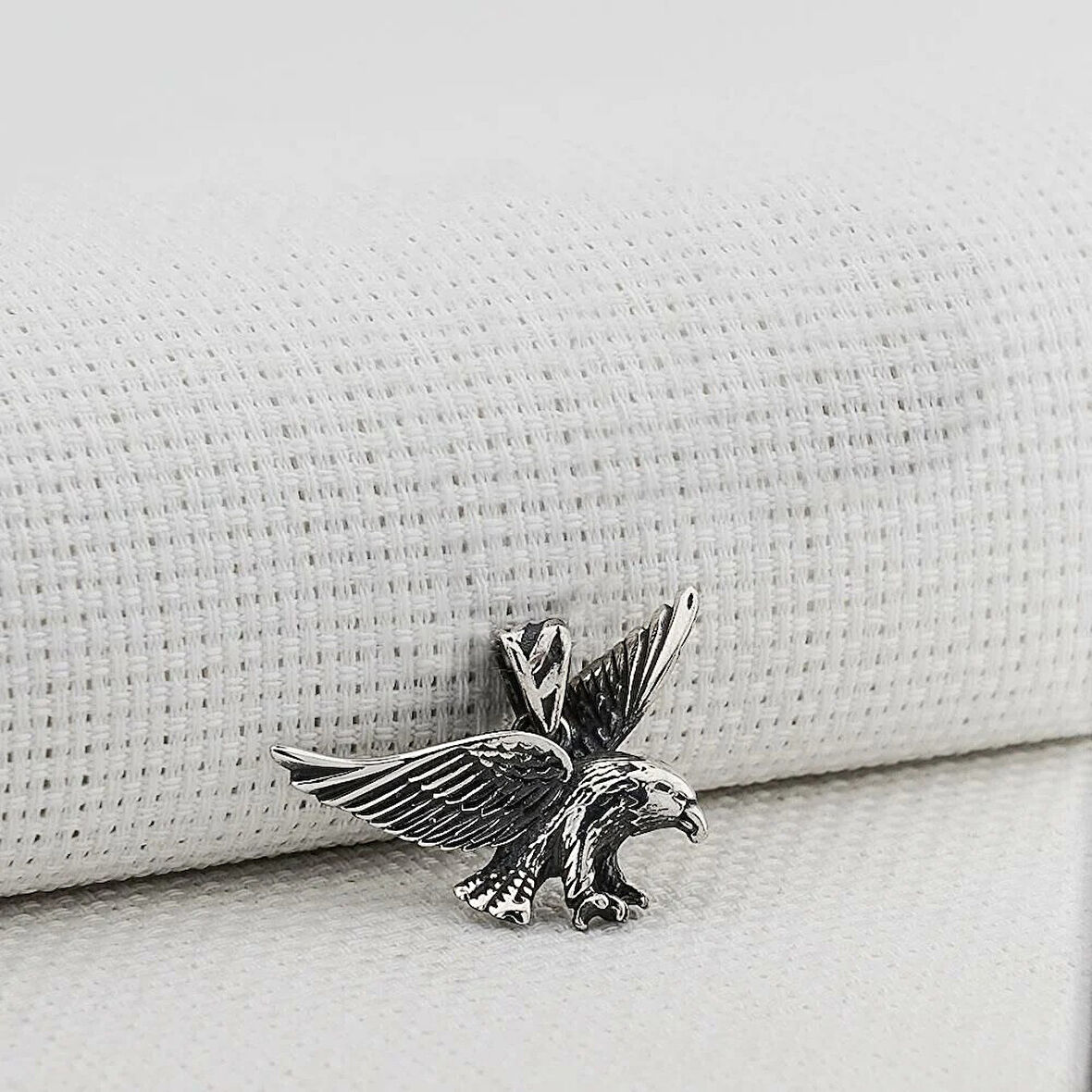 Kartal Tasarımlı 925 Ayar Gümüş Erkek Kolye Ucu