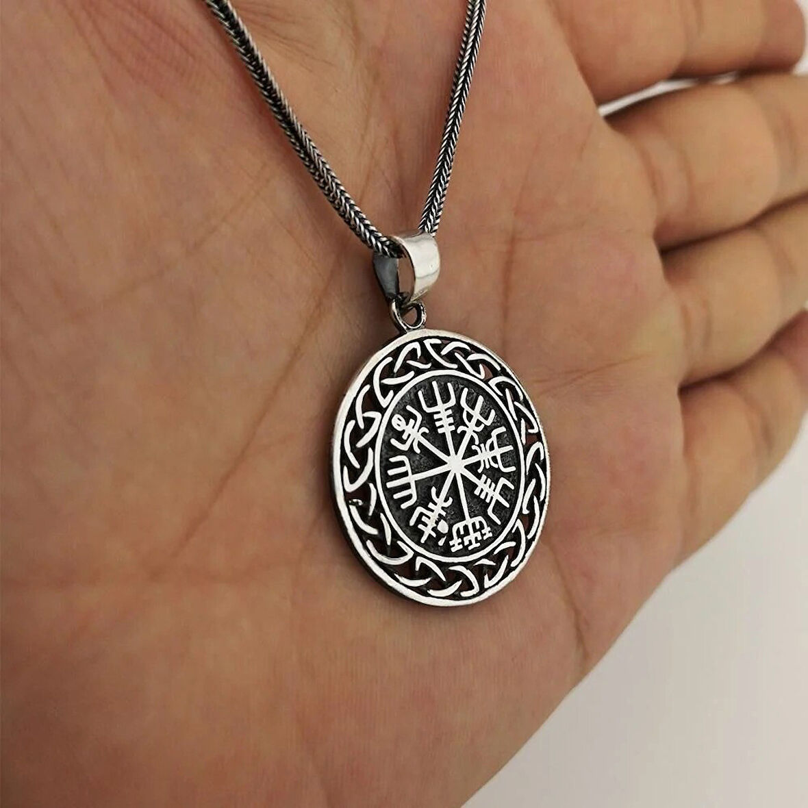 Korsan Denizci 925 Ayar Gümüş Erkek Kolye