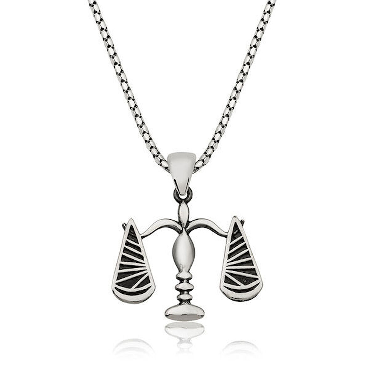 Adalet Terazisi  925 Ayar Gümüş Erkek Kolye