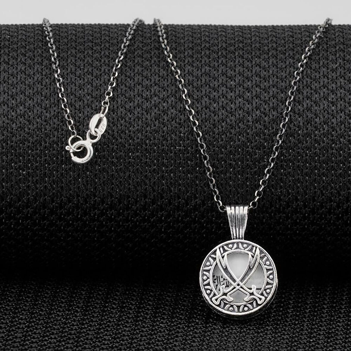 Zulfikar Kebir Dualı Cevşen 925 Ayar Gümüş Erkek Kolye