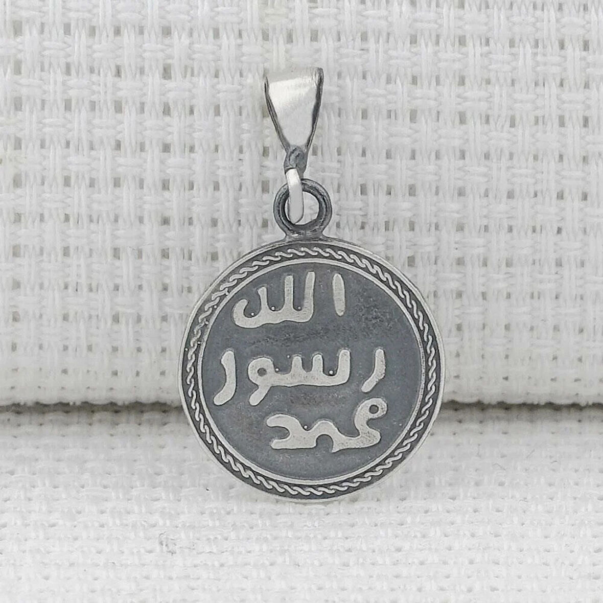 Mührü Şerif İşlemeli Kebir Dualı Cevşen 925 Ayar Gümüş Erkek Kolye Ucu