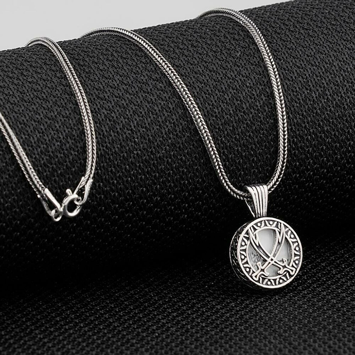 Zulfikar Kebir Dualı Cevşen 925 Ayar Gümüş Erkek Kolye