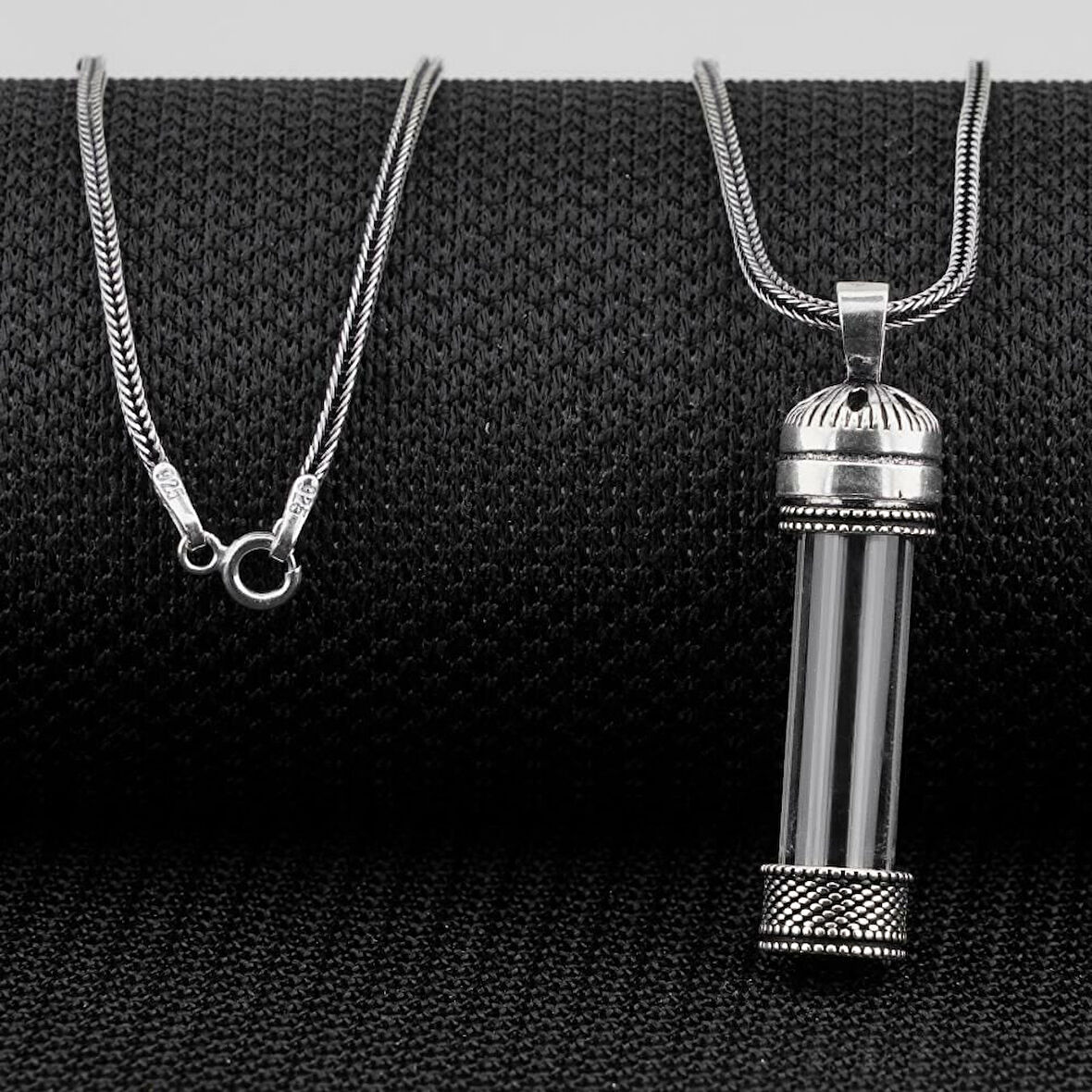 Kebir Dualı Cevşen 925 Ayar Gümüş Erkek Kolye