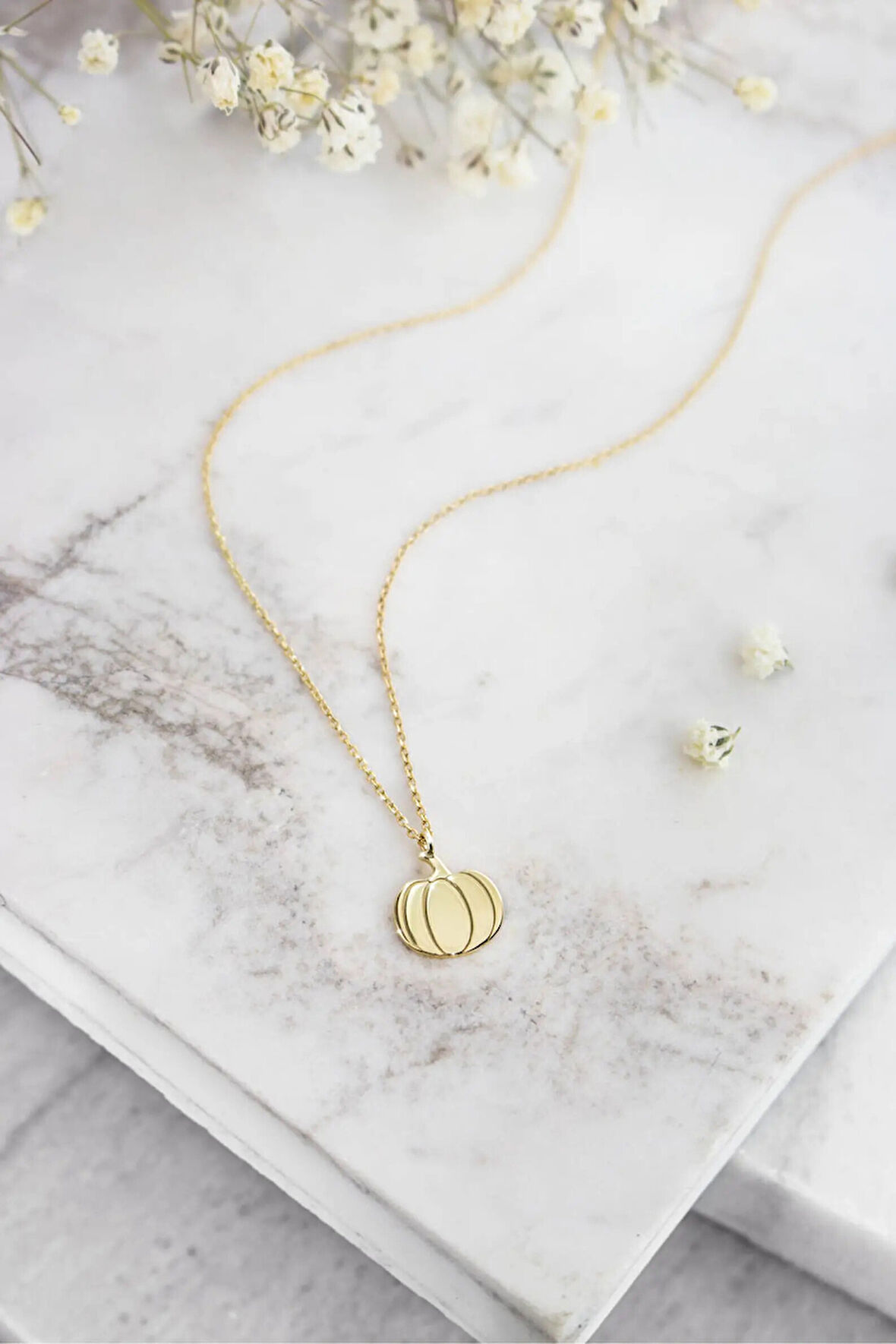 Bal Kabağı 14 Ayar Altın Kolye