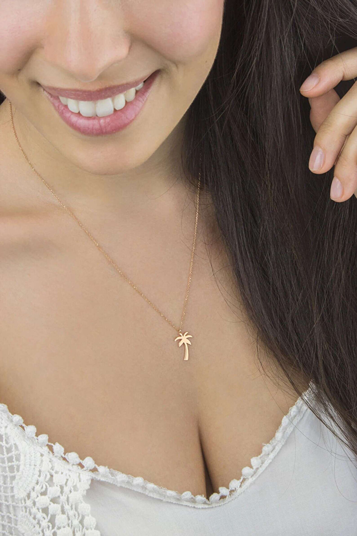 Palmiye 14 Ayar Altın Kolye