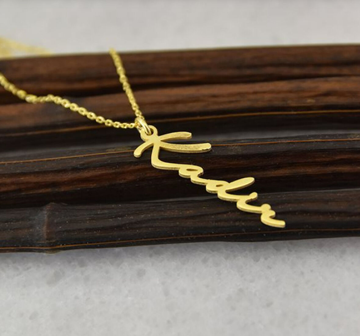 İsim Yazılı 14 Ayar Altın Kolye