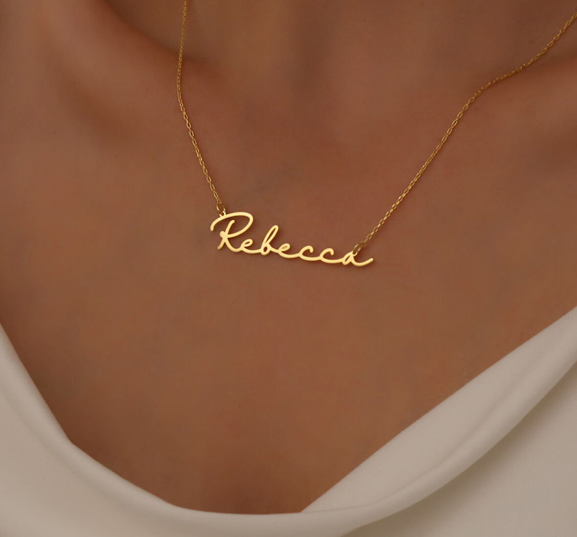 İsim Yazılı 14 Ayar Altın Kolye