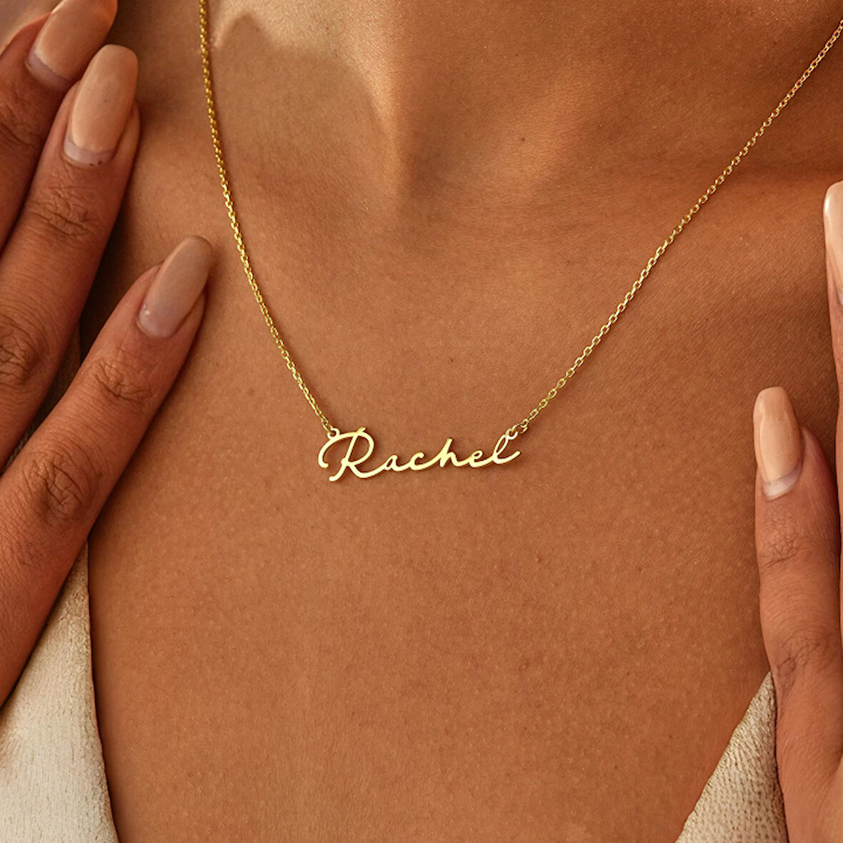 İsim Yazılı 14 Ayar Altın Kolye