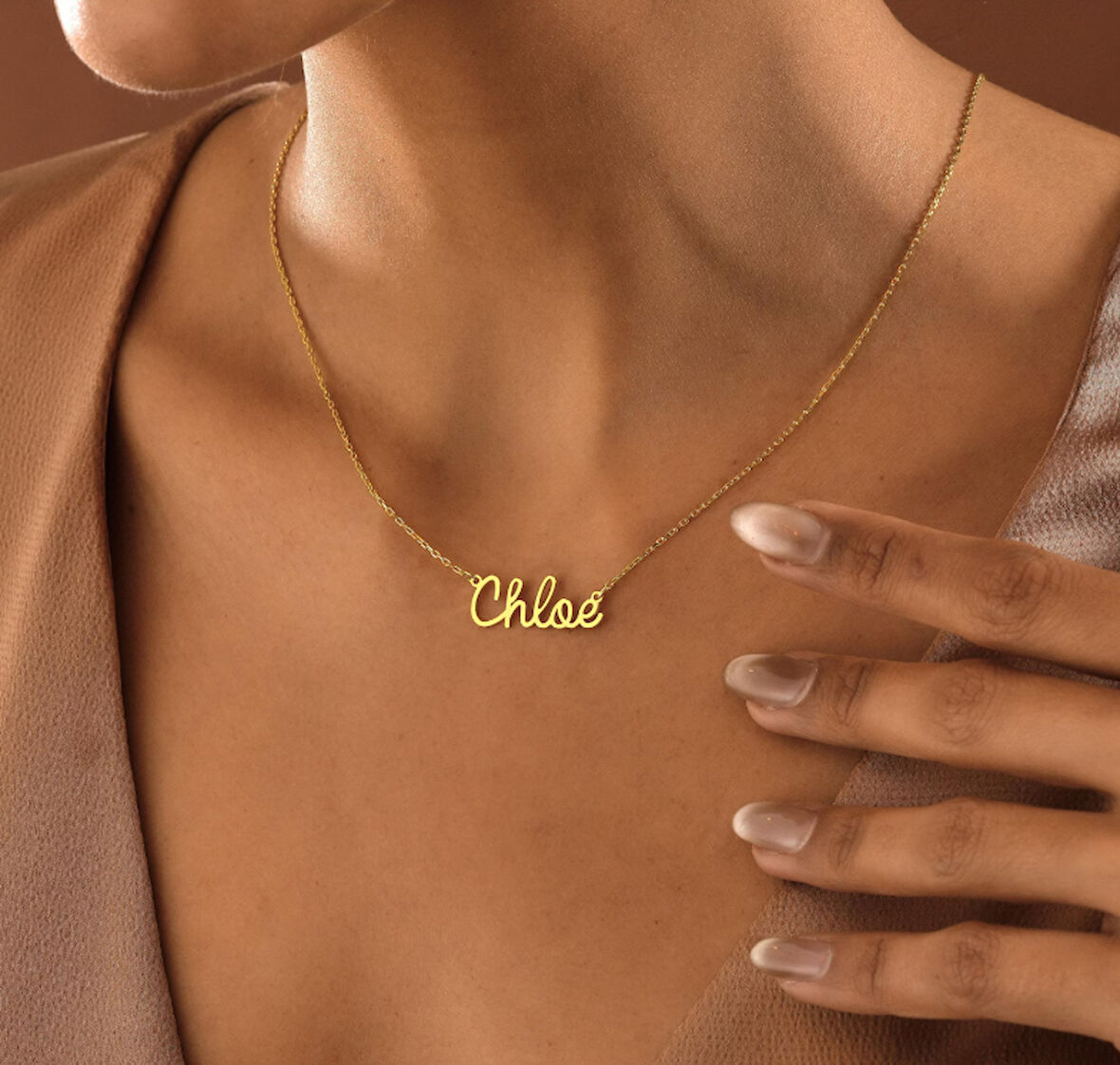 İsim Yazılı 14 Ayar Altın Kolye