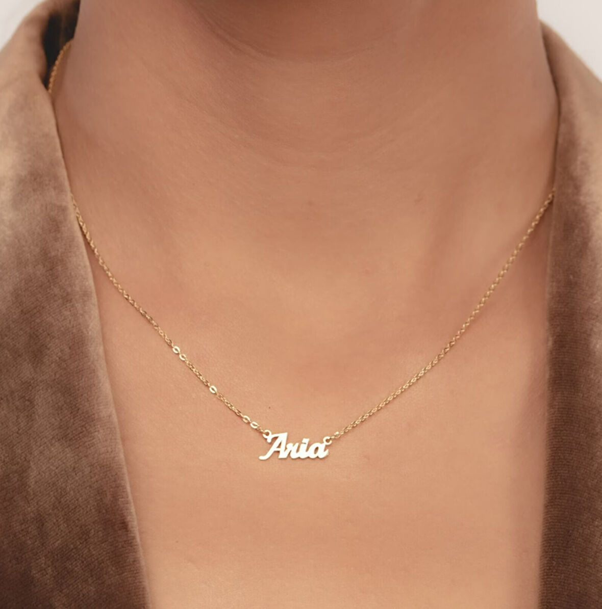 İsim Yazılı 14 Ayar Altın Kolye