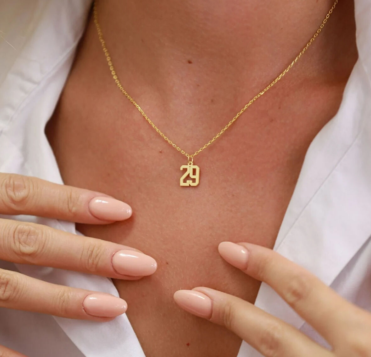 Sayı Yazılı 14 Ayar Altın Kolye