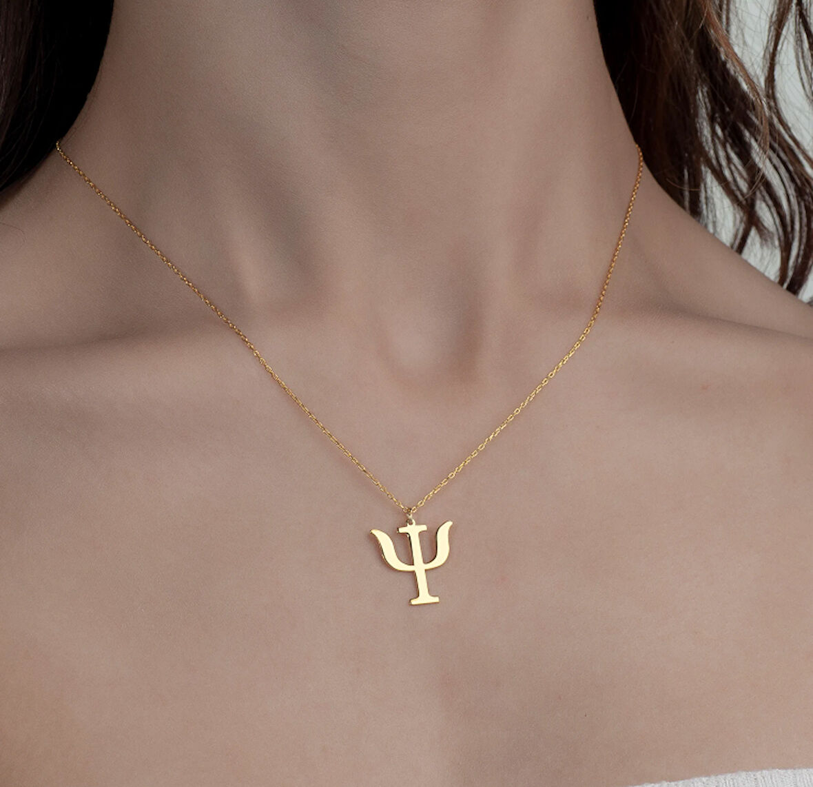 Psikoloji Simgesi 14 Ayar Altın Kolye