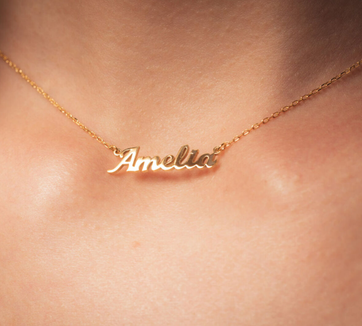 İsim Yazılı 14 Ayar Altın Kolye