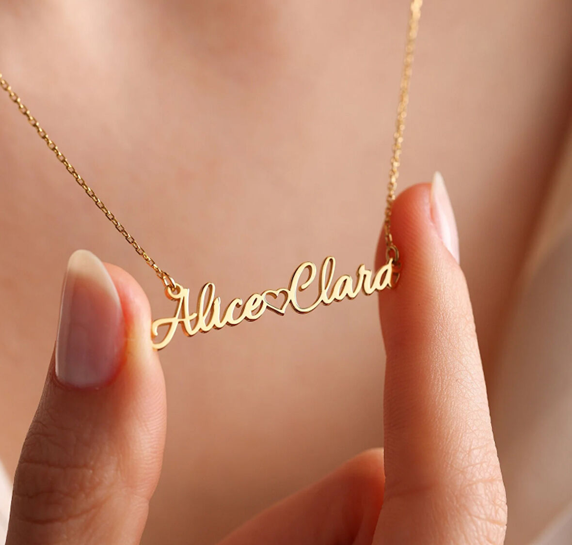 İsim Yazılı 14 Ayar Altın Kolye