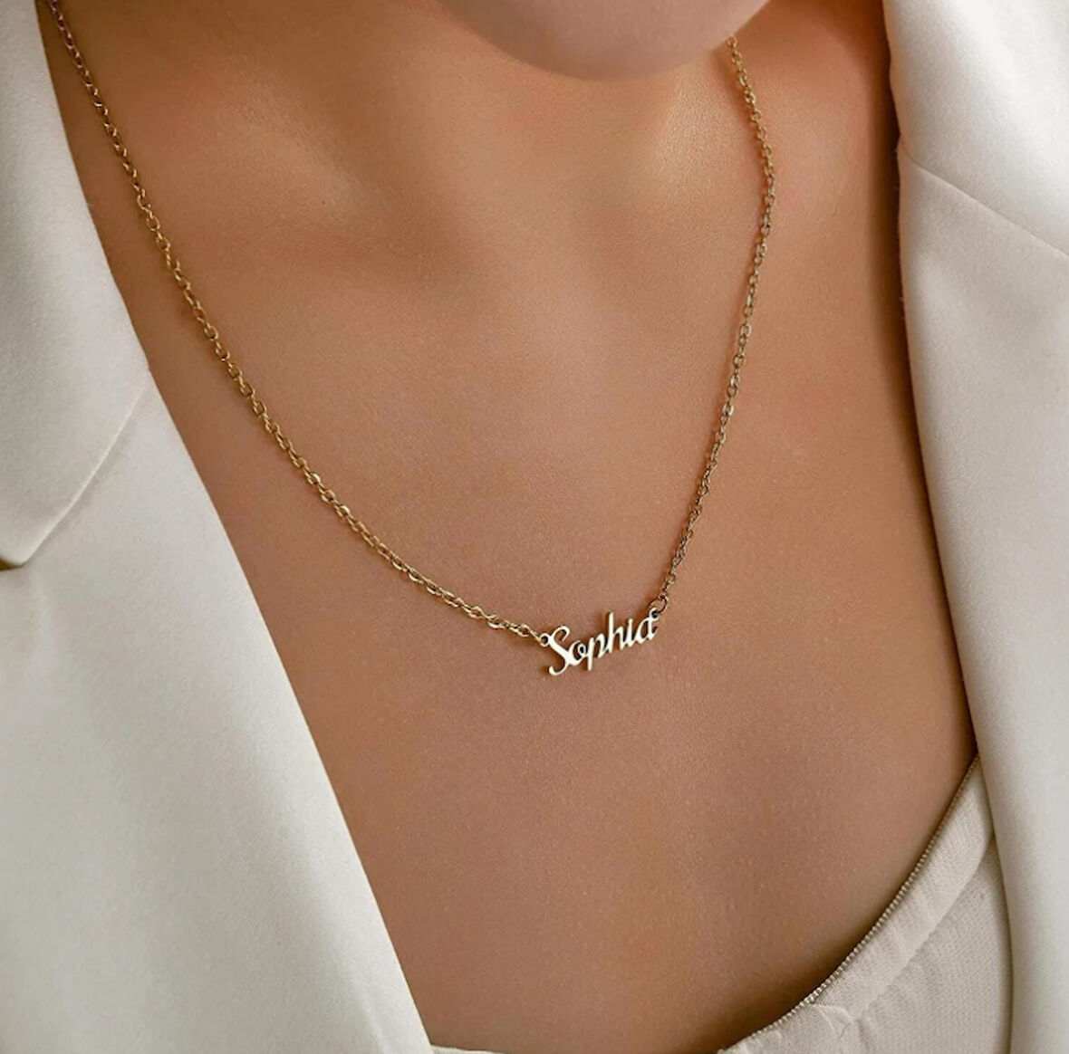 İsim Yazılı 14 Ayar Altın Kolye