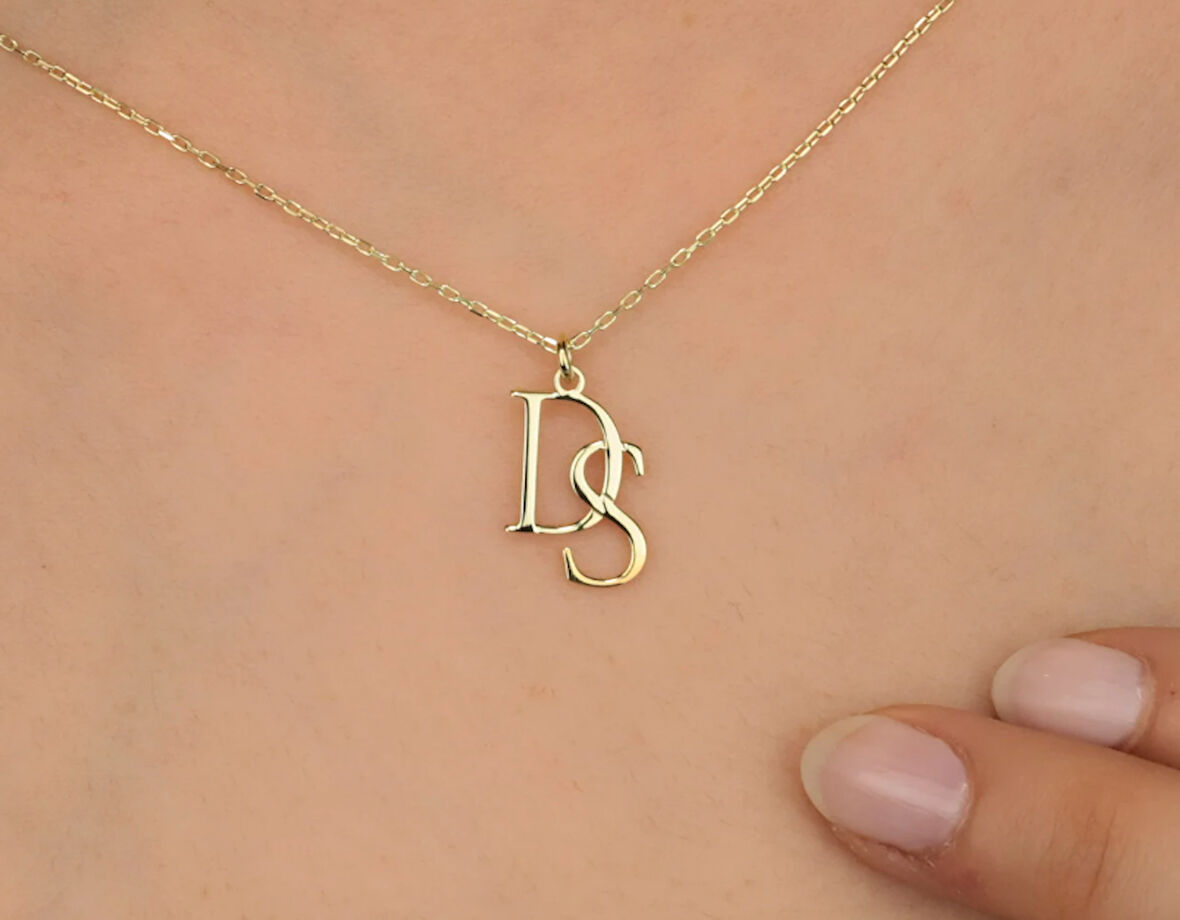 Harfler 14 Ayar Altın Kolye