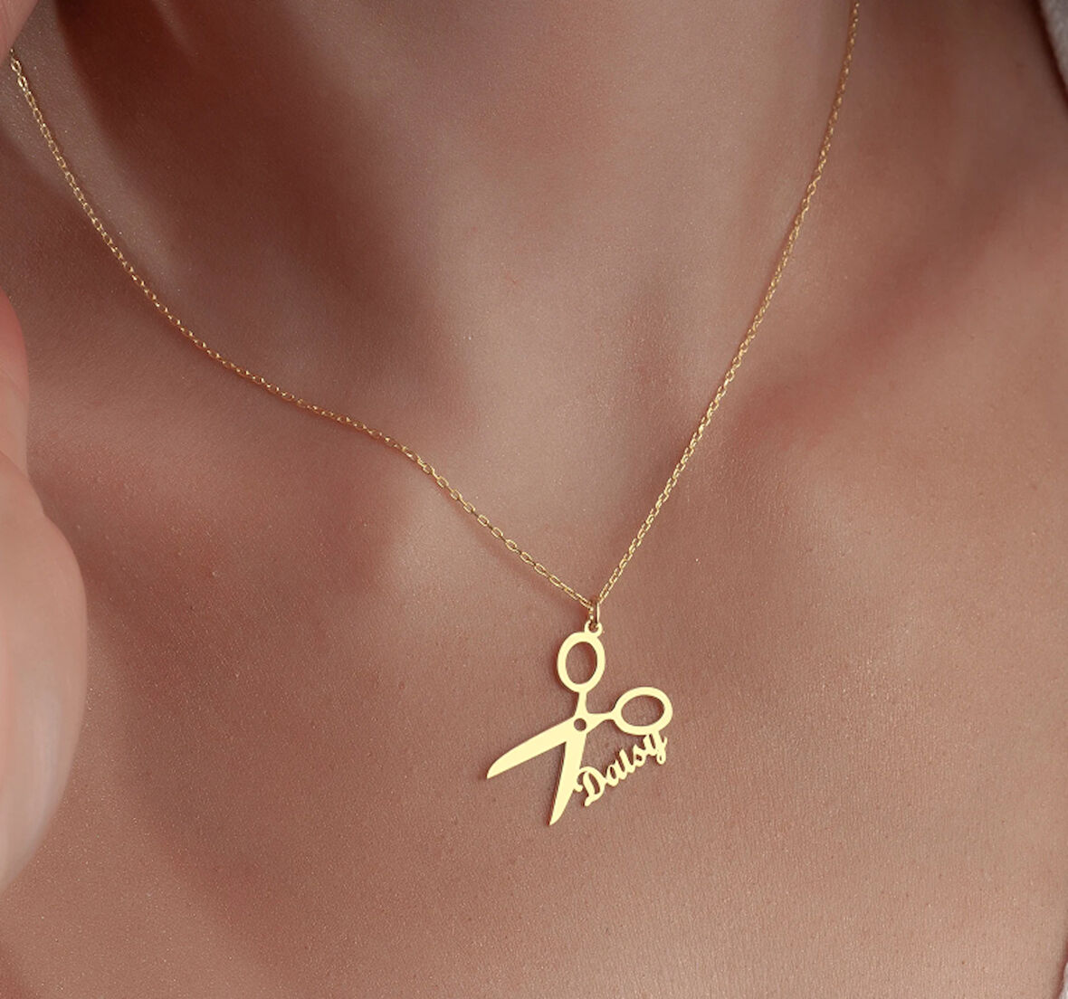 Kuaför 14 Ayar Altın Kolye