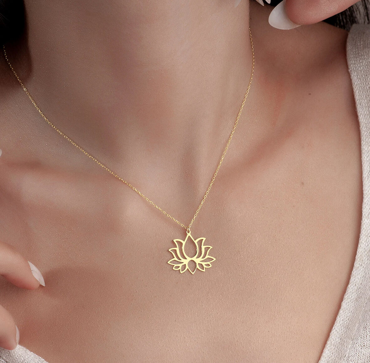 Deniz Kabuğu 14 Ayar Altın Kolye