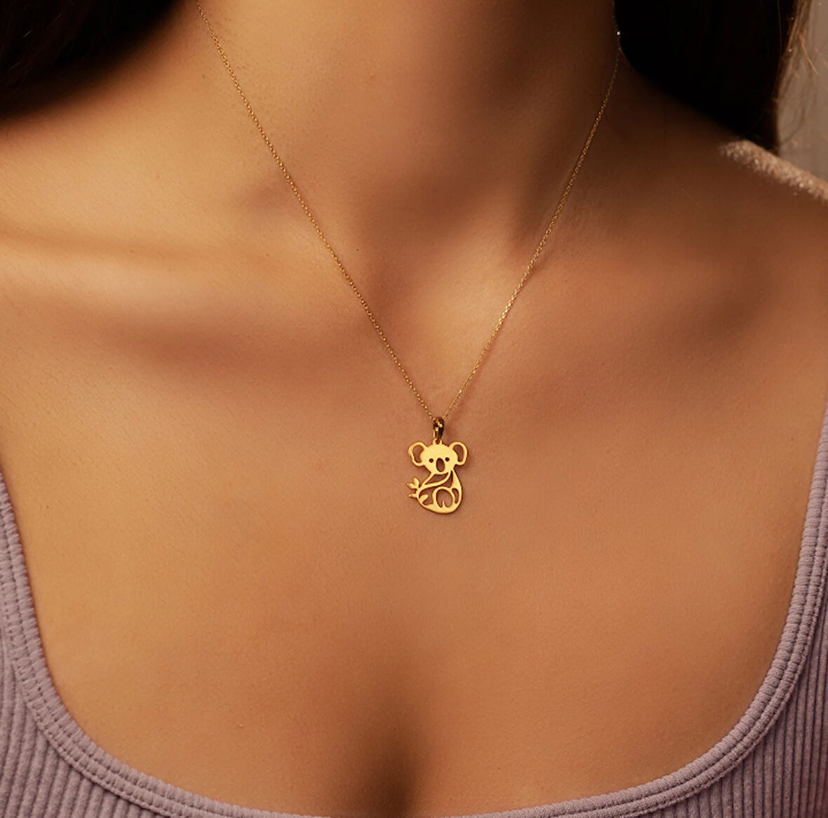 Koala 14 Ayar Altın Kolye